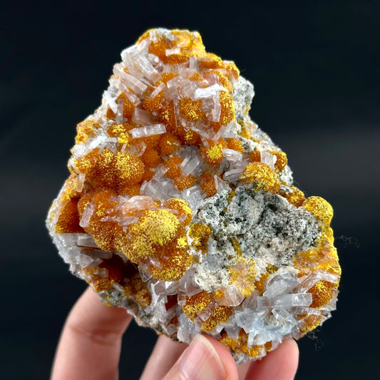 Barite on Orpiment (Peru) | rare mineral specimen