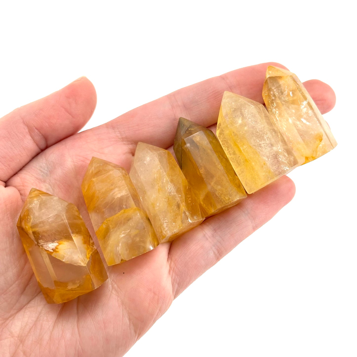 Golden Healer Quartz Point | Polished Yellow Natural Crystal Tower (Solar Plexus Chakra)