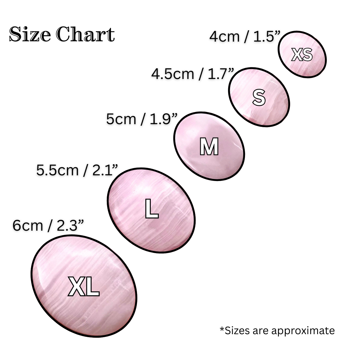 Mangano Calcite Palm Stone | UV-reactive Pink Crystal Worry Stone (Heart Chakra)