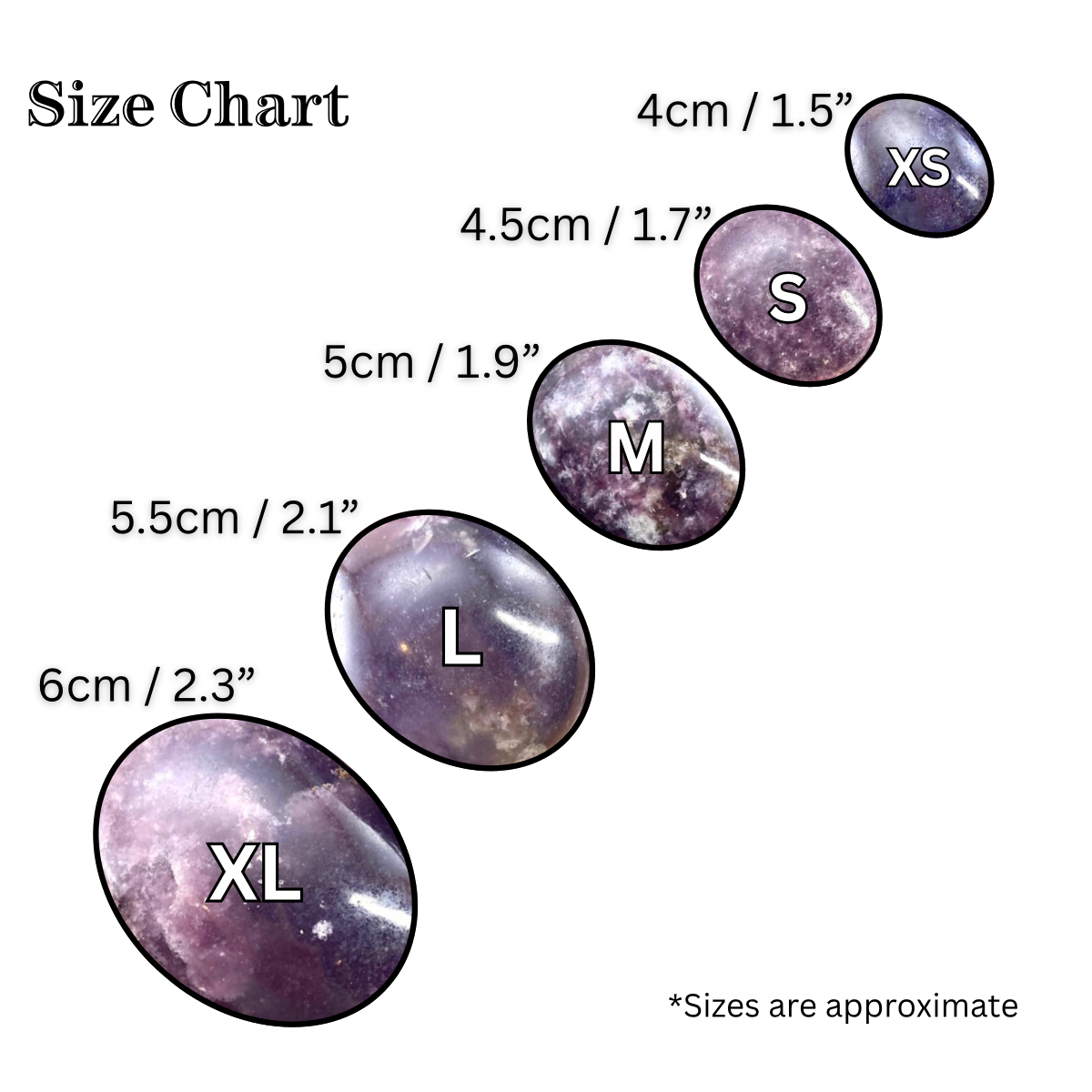 Lepidolite Palm Stone | Polished Purple Crystal Worry Stone (Third Eye Chakra)