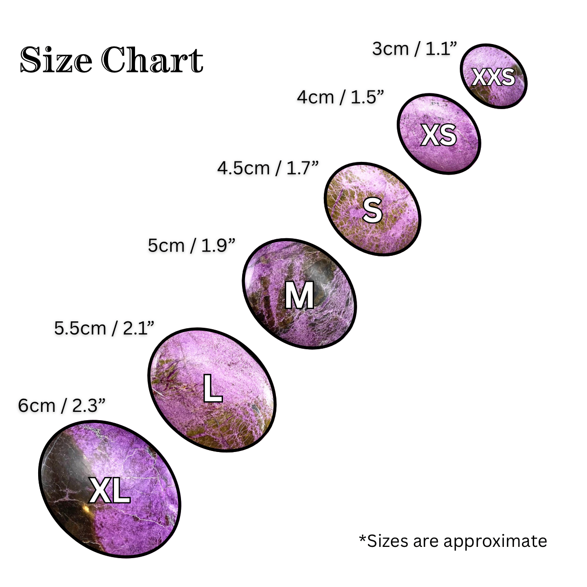 Stichtite Palm Stone | purple atlantisite crystal palmstone, worry stone
