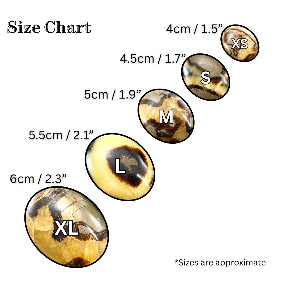 Septarian Palm Stone | Polished Yellow Dragon Stone Worry Crystal (Root Chakra)