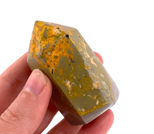 Bumblebee Jasper point, crystal point, bumblebee jasper tower
