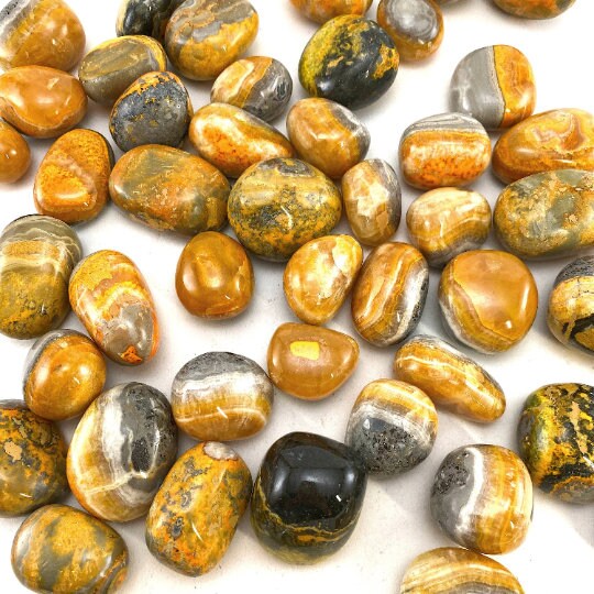 ONE Bumblebee Jasper Tumble (Indonesia) | tumbled bumblebee jasper