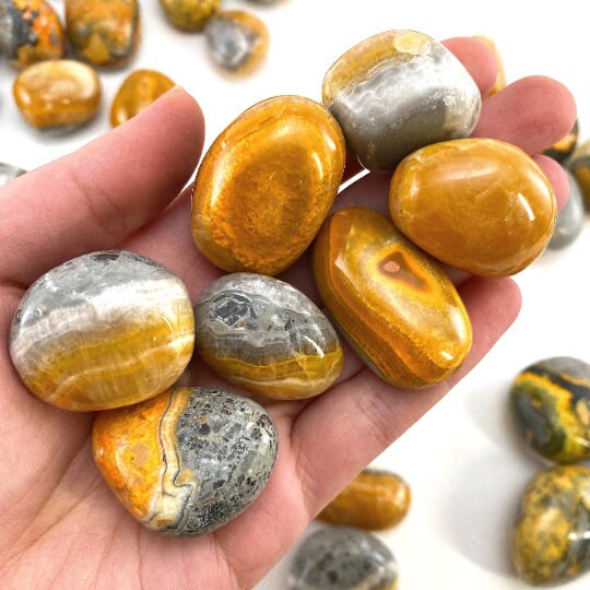 ONE Bumblebee Jasper Tumble (Indonesia) | tumbled bumblebee jasper