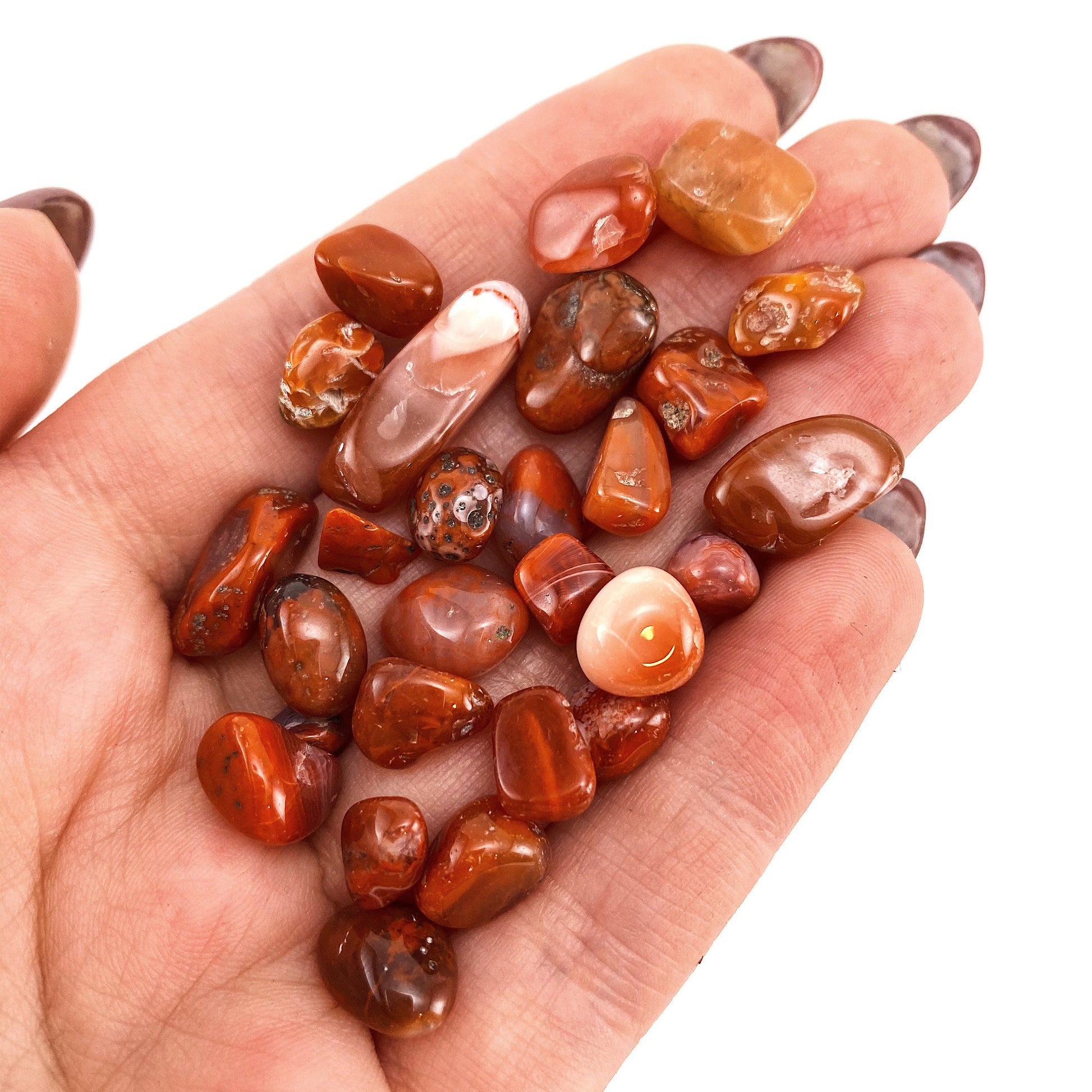 20g of Red Agate, mini tumbled stones, tumbled crystal, tumbled red agate, red agate