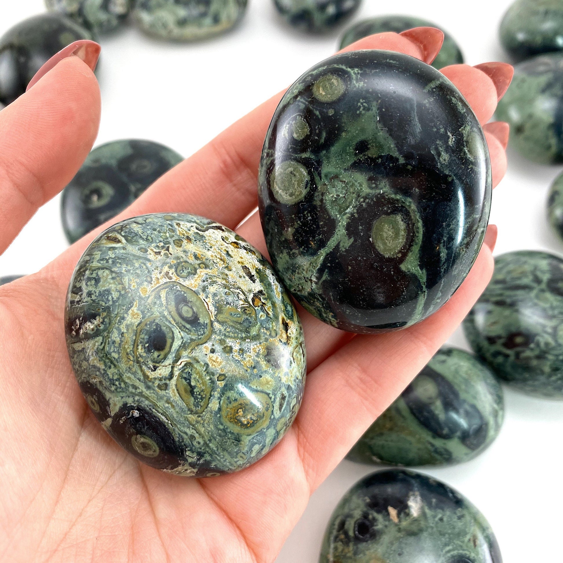 Kambaba Jasper Palm Stone, Kambaba jasper, palm stone, worry stone