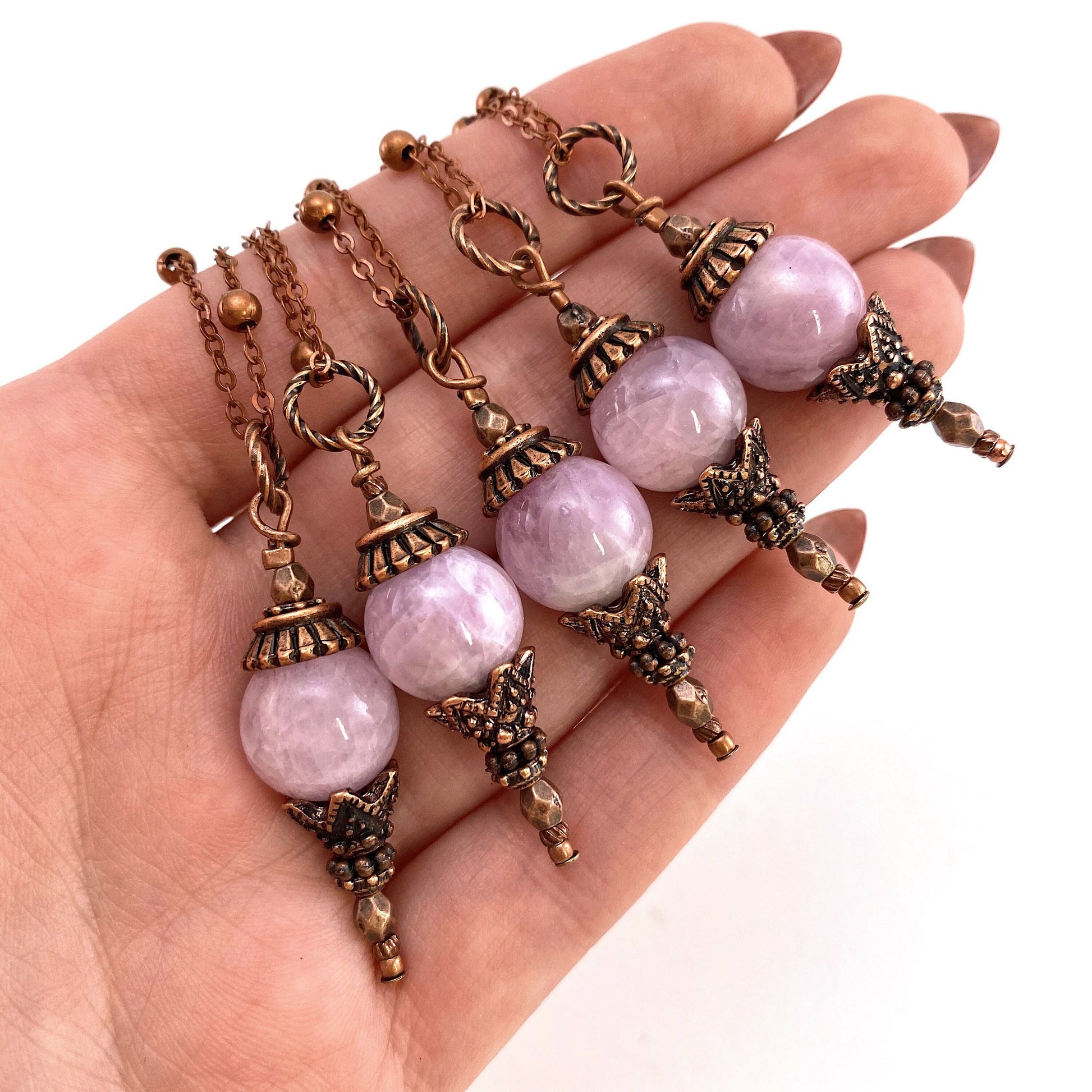 Pink Kunzite Necklace, Pink Kunzite drop necklace, bead necklace, layering necklace