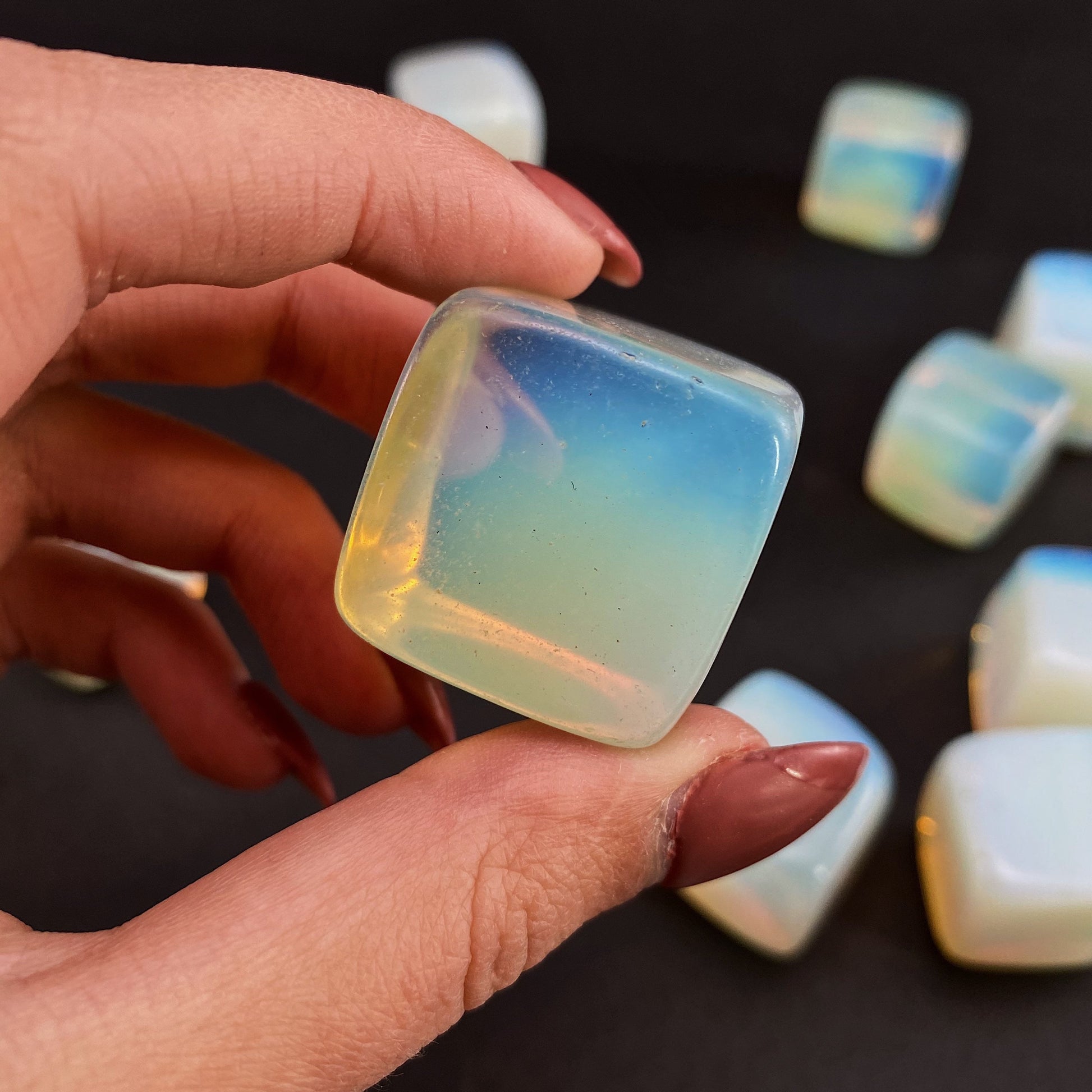 Tumbled Opalite, tumbled stones, tumbled crystal, tumbled opalite glass, opalite