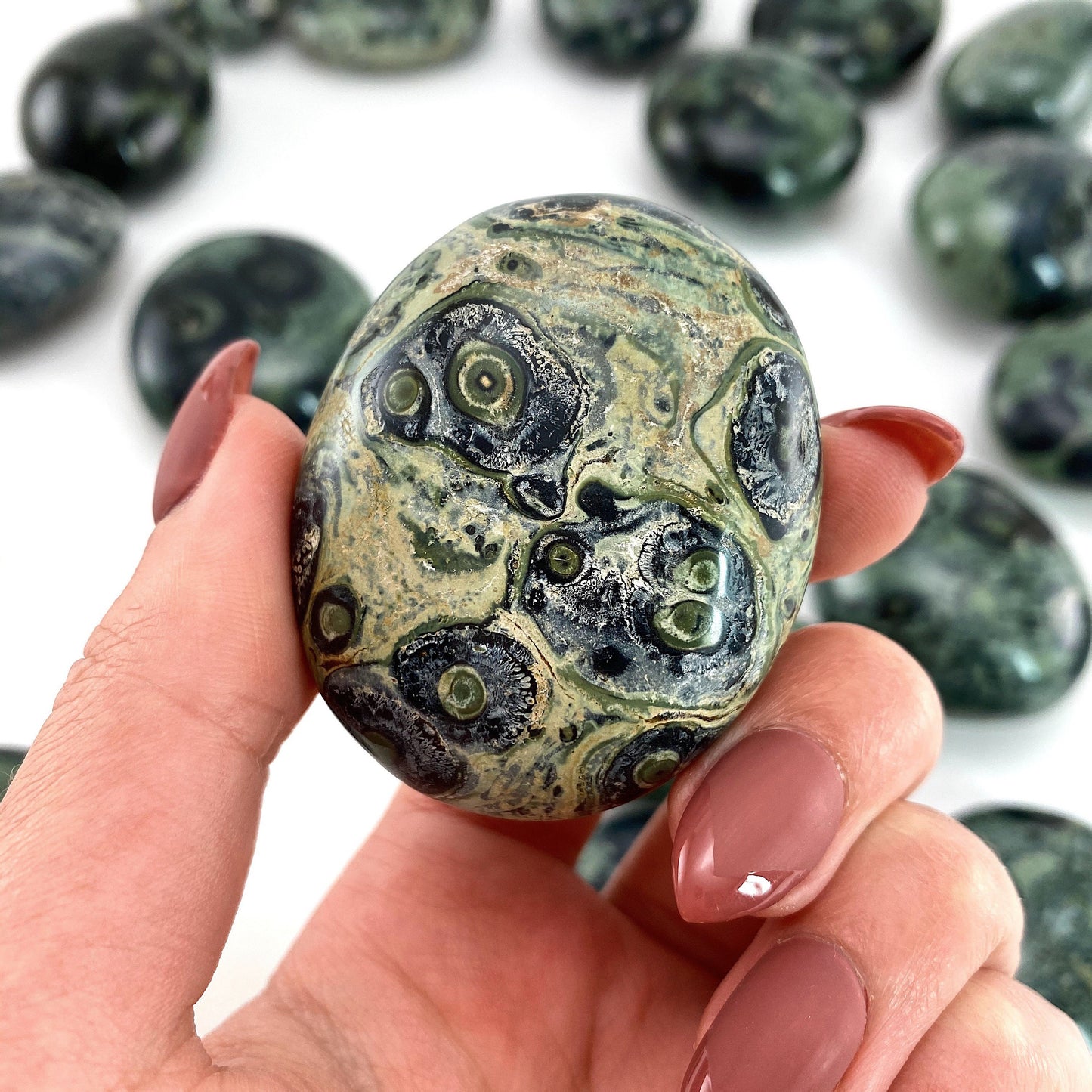 Kambaba Jasper Palm Stone, Kambaba jasper, palm stone, worry stone