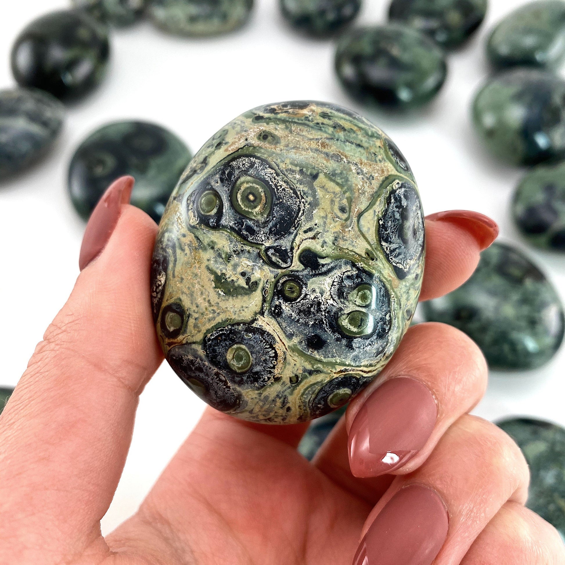 Kambaba Jasper Palm Stone, Kambaba jasper, palm stone, worry stone