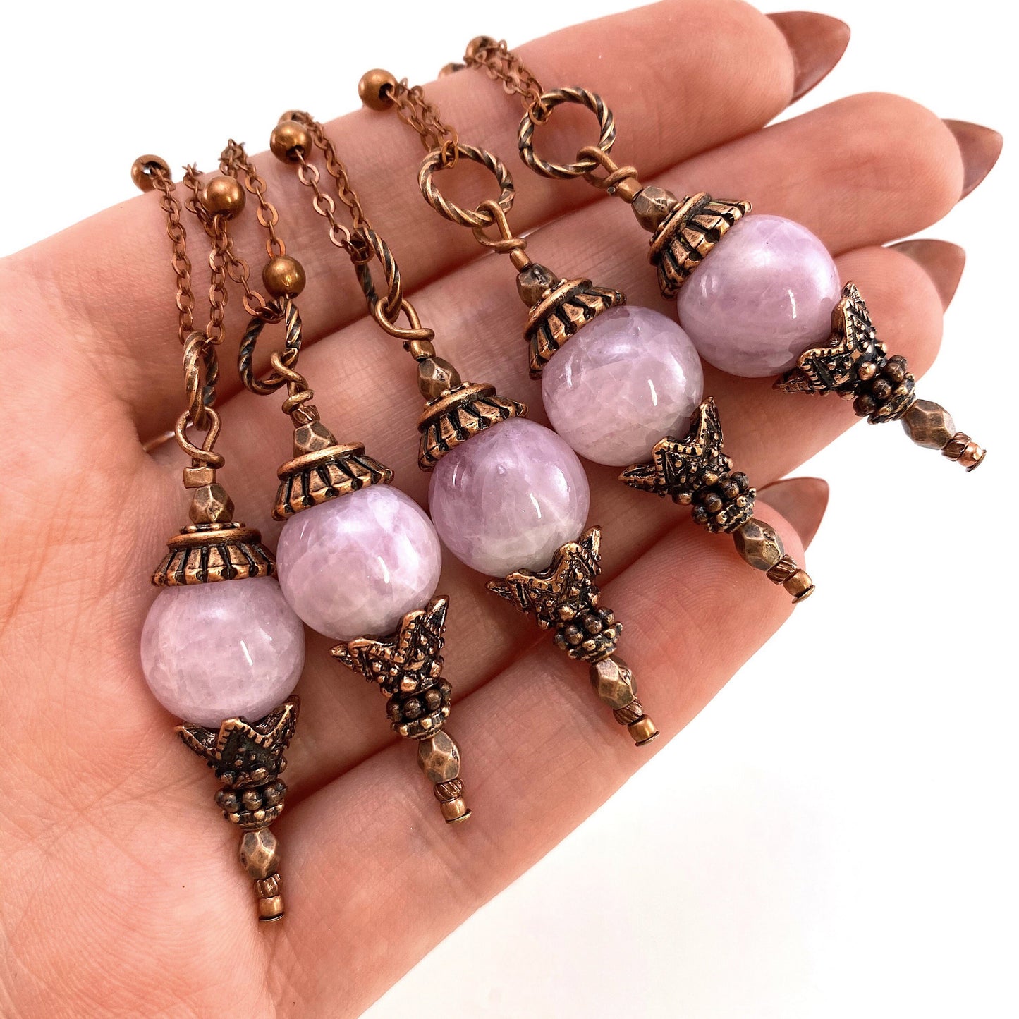 Pink Kunzite Necklace, Pink Kunzite drop necklace, bead necklace, layering necklace