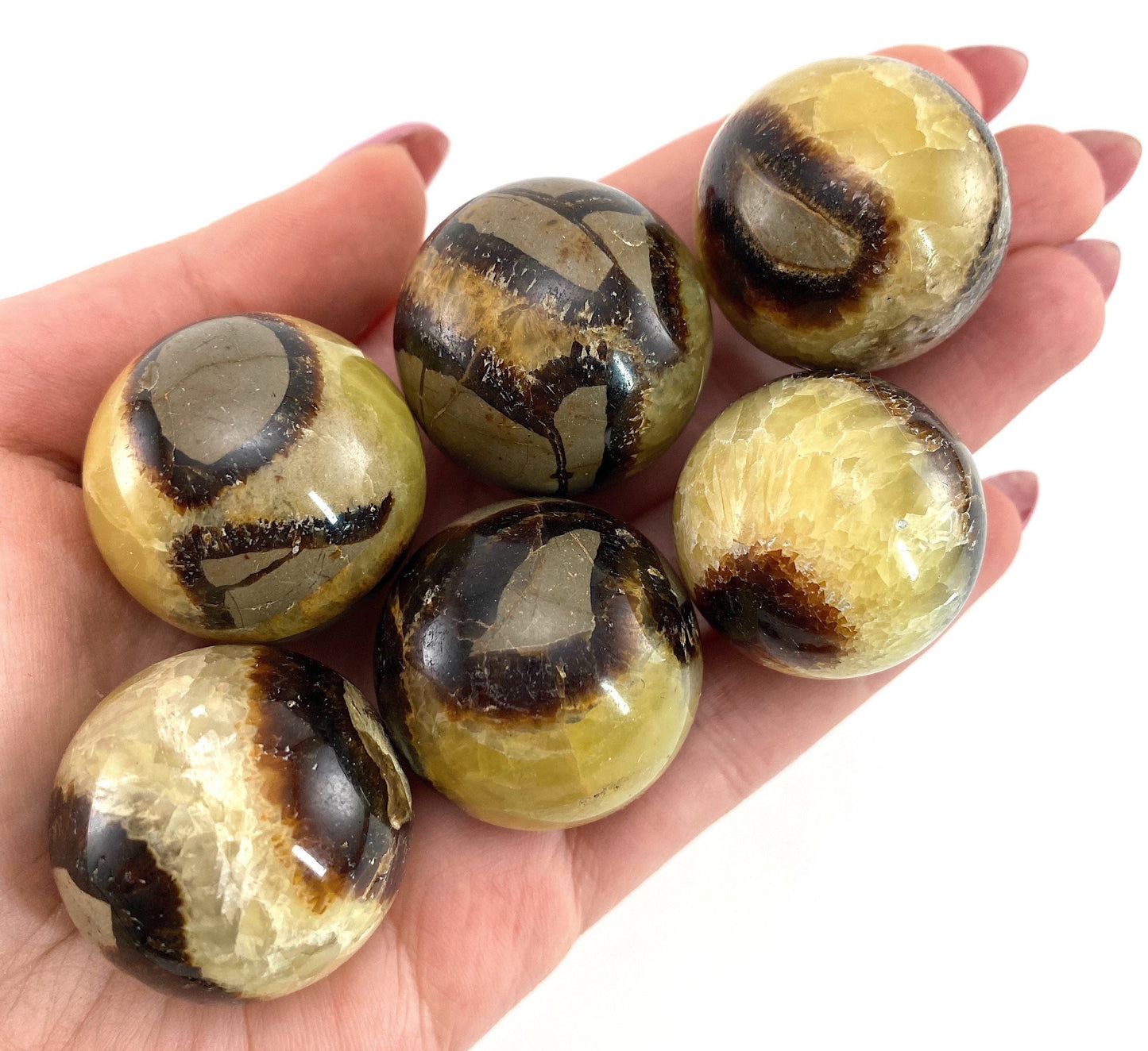 Septarian Sphere, crystal ball, dragon stone, mini sphere, Septarian crystal, crystal sphere
