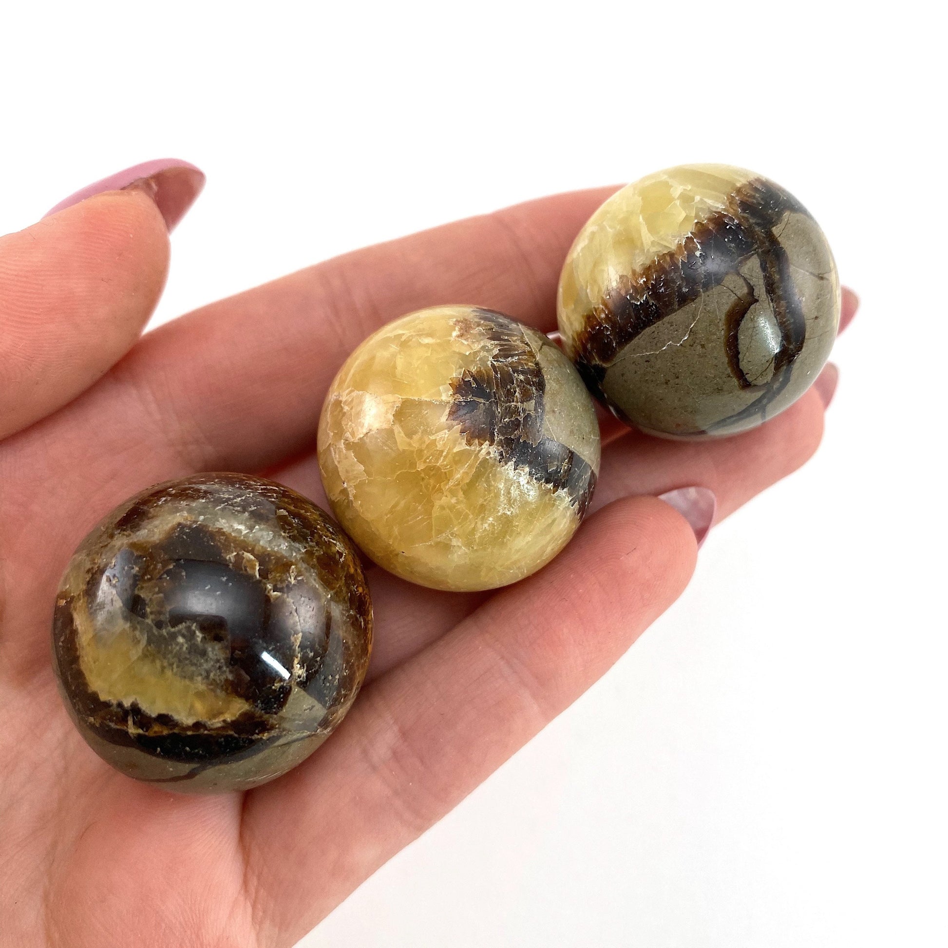 Septarian Sphere, crystal ball, dragon stone, mini sphere, Septarian crystal, crystal sphere