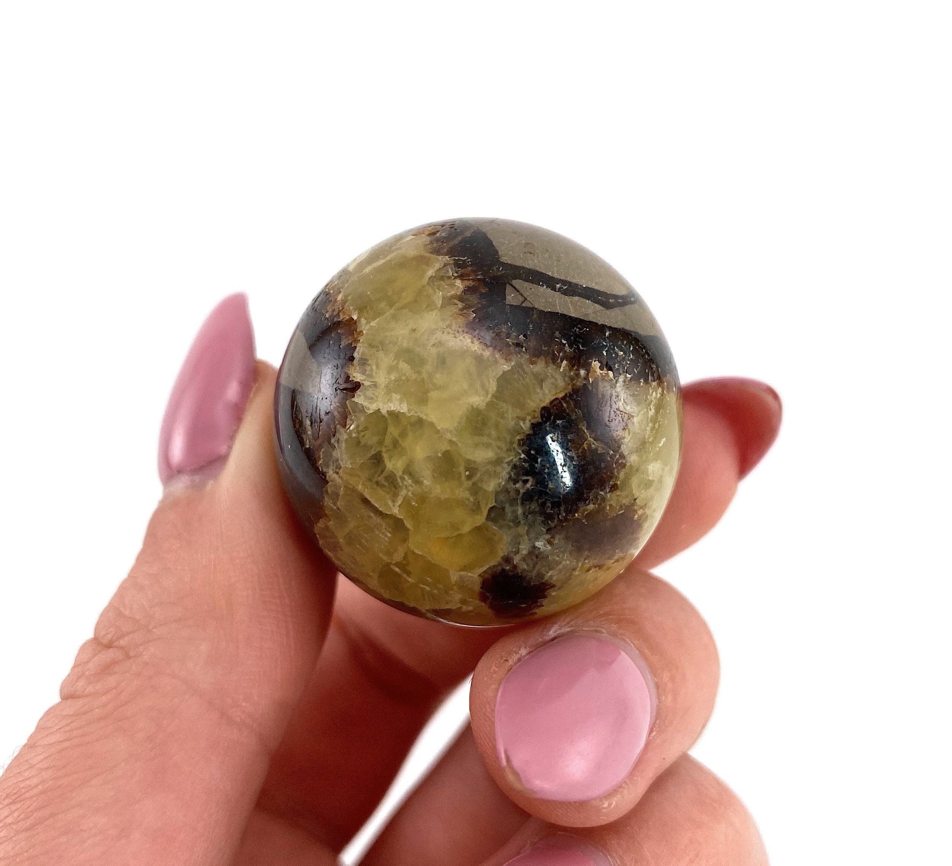 Septarian Sphere, crystal ball, dragon stone, mini sphere, Septarian crystal, crystal sphere