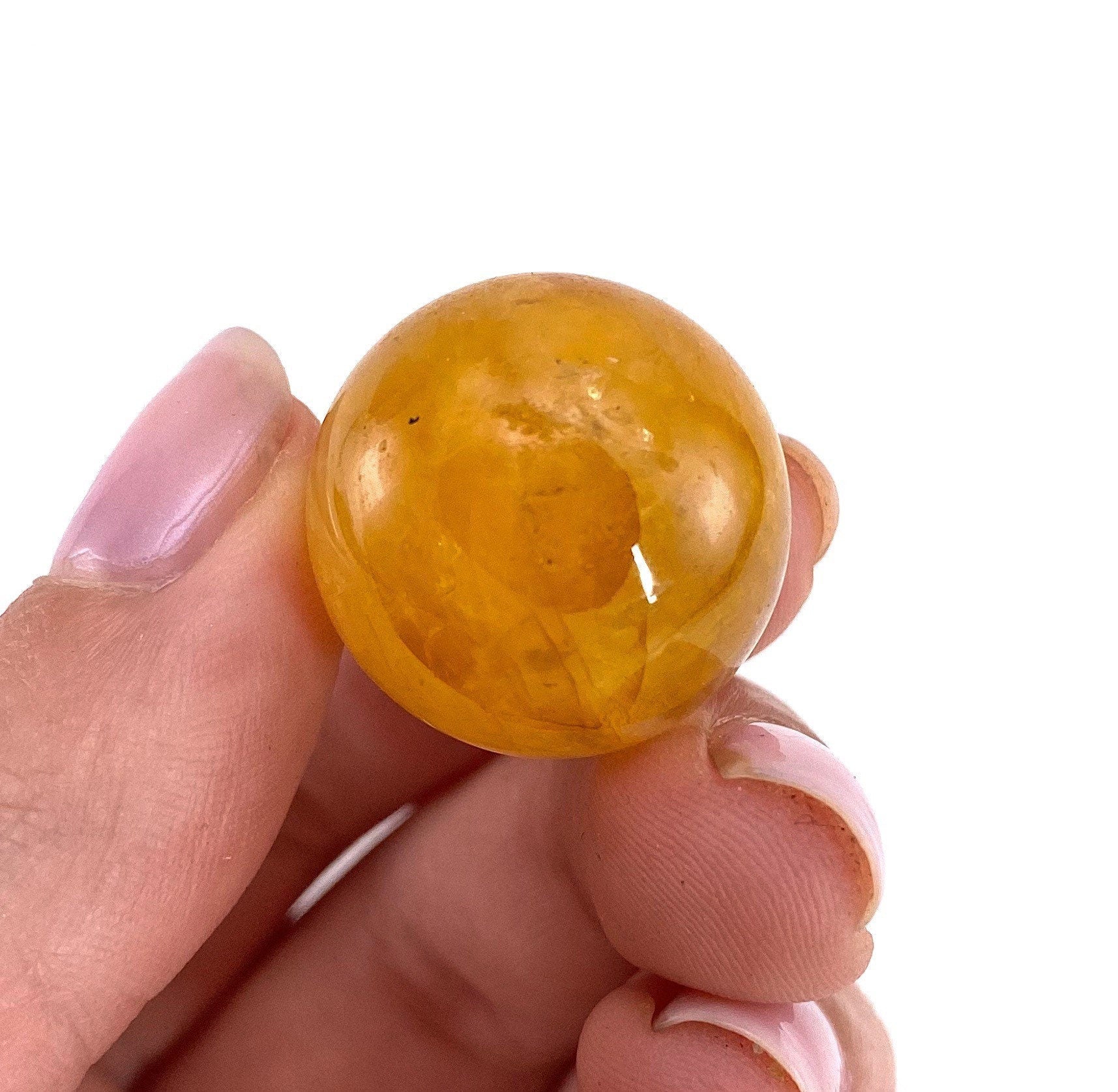 Golden healer quartz sphere, yellow hematoid sphere, crystal ball, crystal sphere, Golden Healer Quartz Palm Stone
