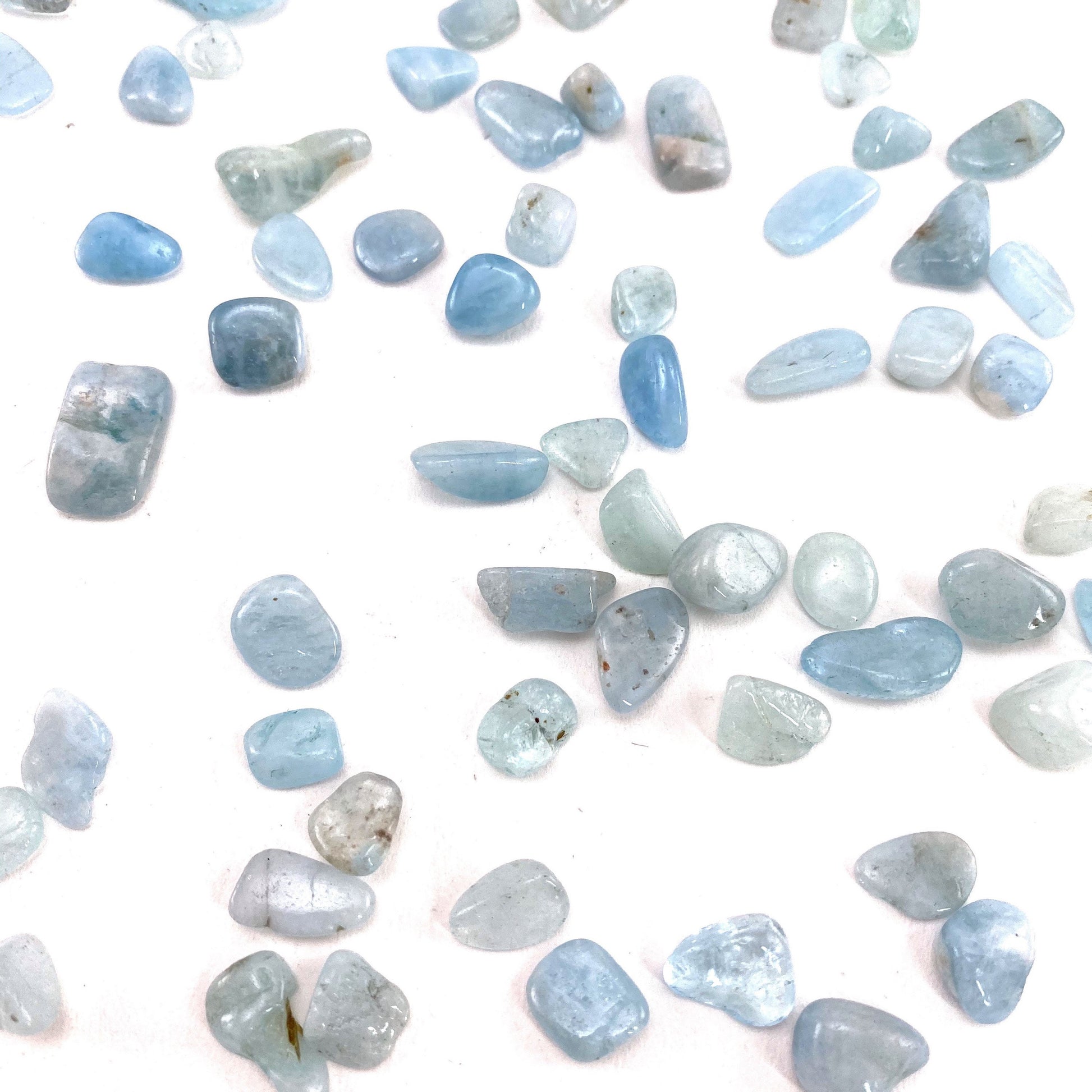 20g of Tumbled Aquamarine, mini tumbled stones, tumbled crystal, tumbled Aquamarine, blue aquamarine