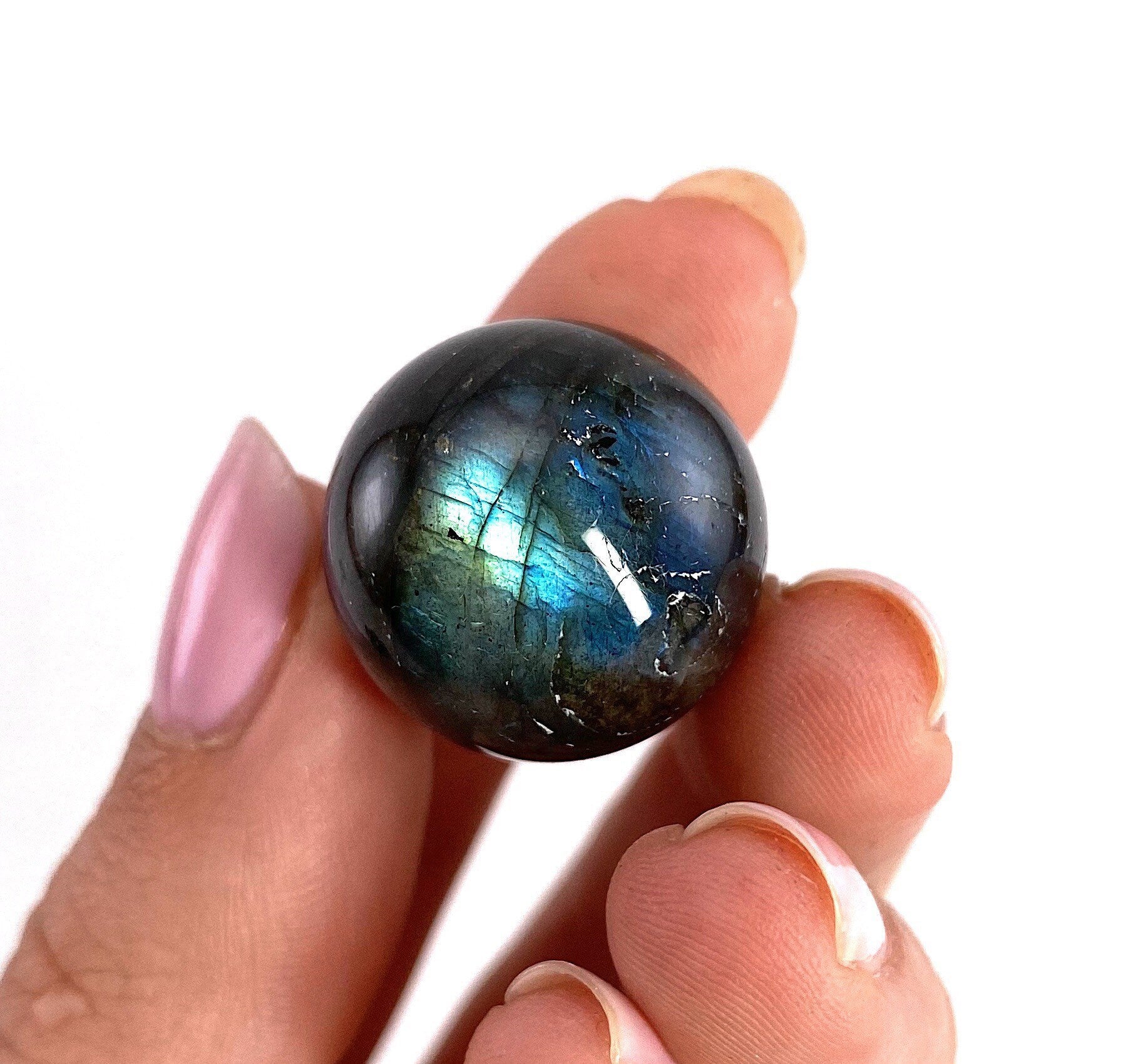 Mini labradorite sphere, labradorite ball, crystal sphere, polished labradorite, flashy labradorite