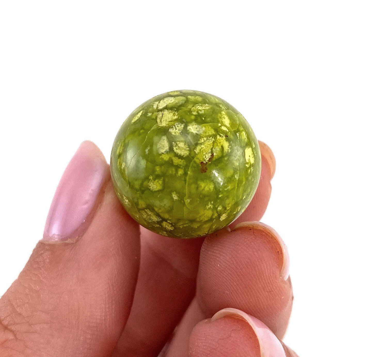 Mini Green Opal Sphere, crystal ball, green opal sphere, polished green opal, palm stone