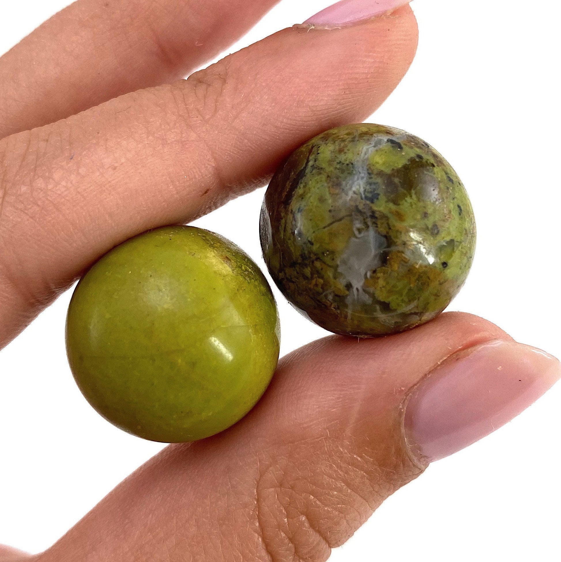 Mini Green Opal Sphere, crystal ball, green opal sphere, polished green opal, palm stone