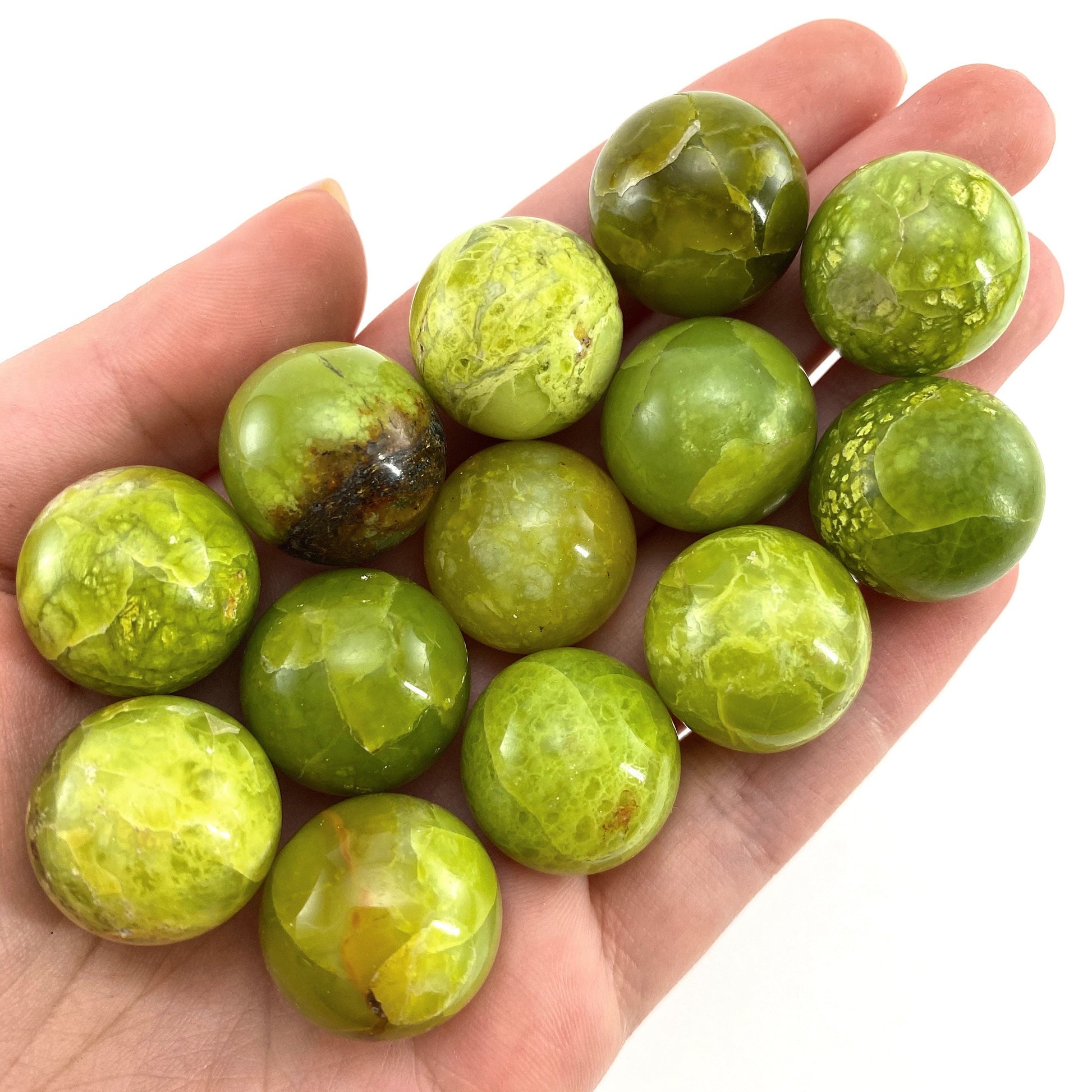 Mini Green Opal Sphere, crystal ball, green opal sphere, polished green opal, palm stone
