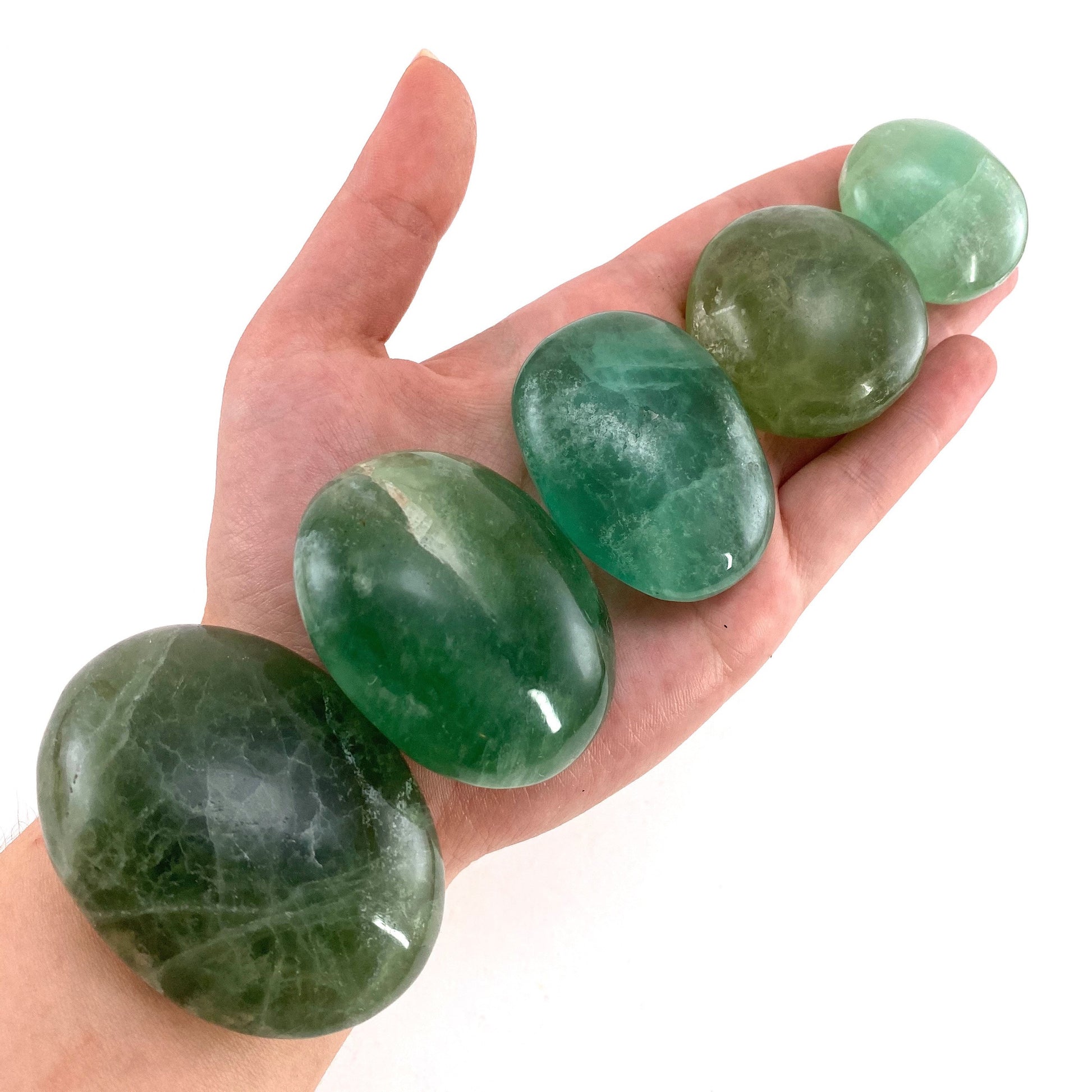 Green Fluorite Palm Stone, green fluorite, fluorite palmstone, palm stone, green fluorite, crystals