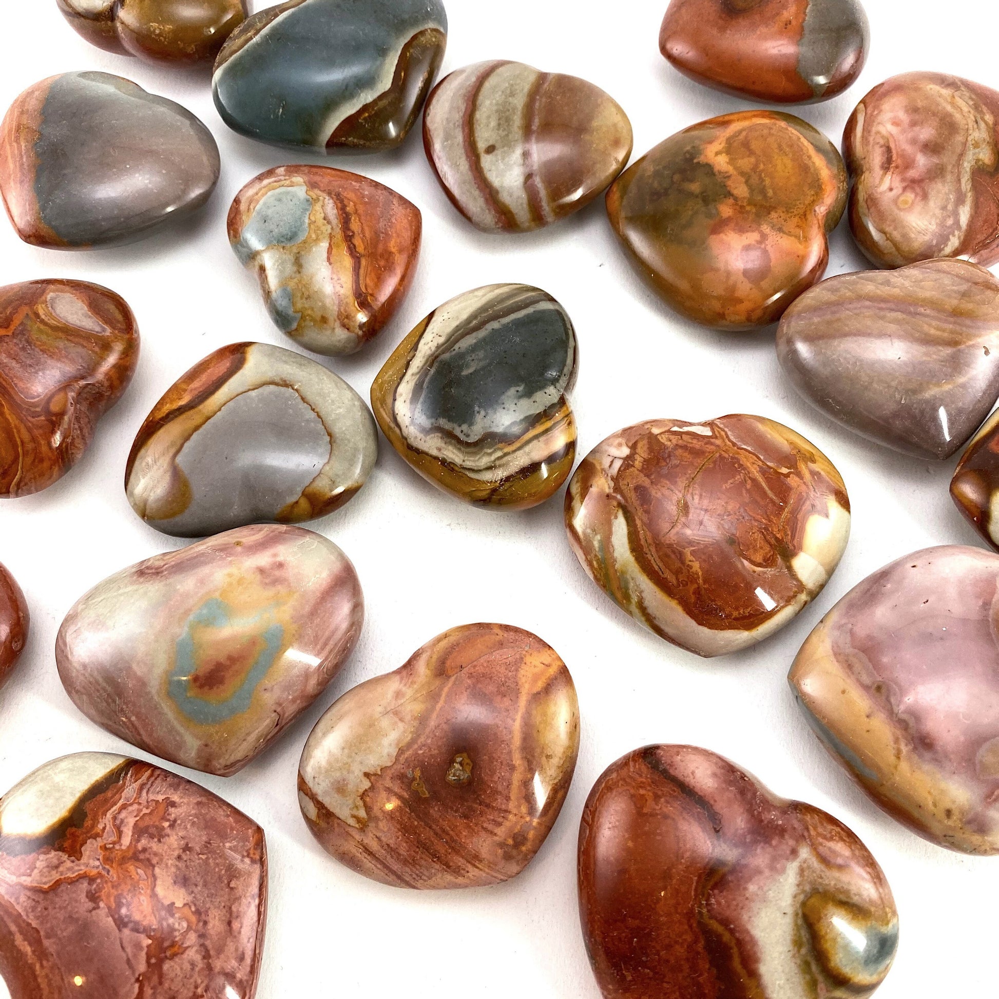Polychrome Jasper heart, polished polychrome jasper, crystal heart, heart shaped crystal