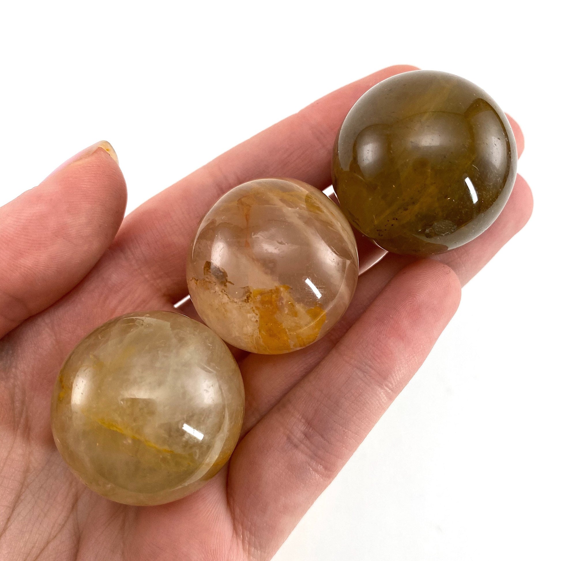 Golden Healer Quartz Sphere | Polished Yellow Crystal Ball (Solar Plexus Chakra)