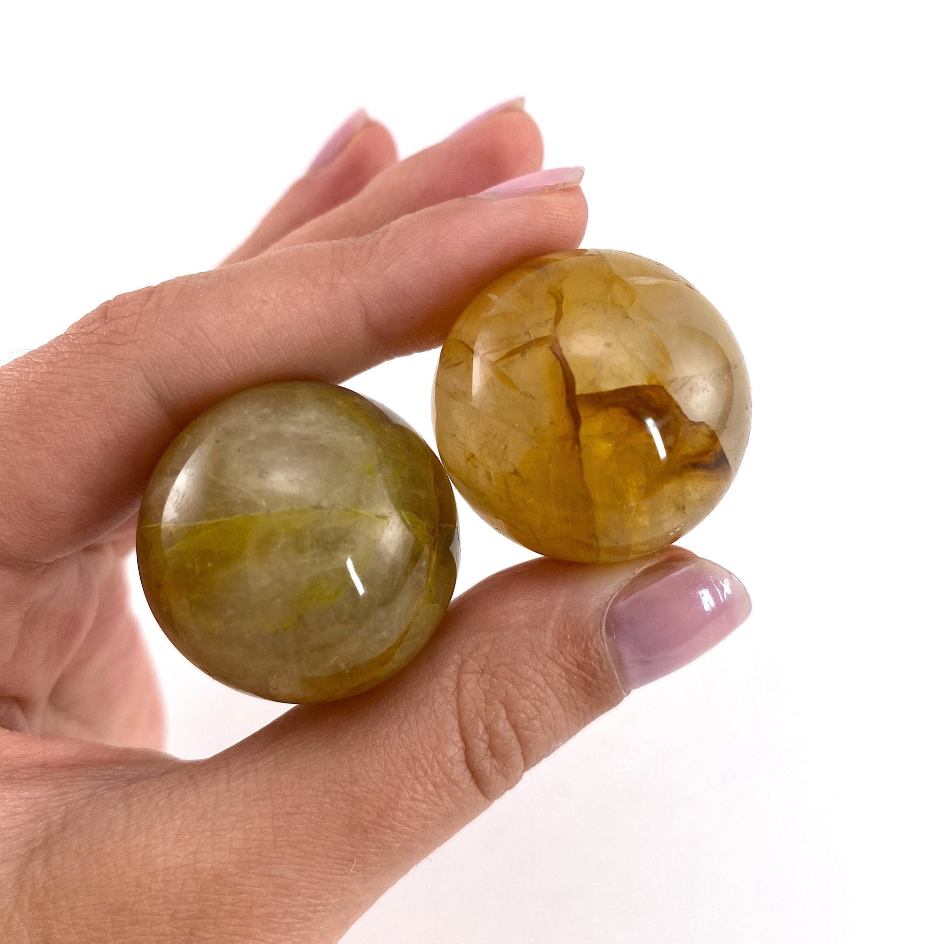 Golden Healer Quartz Sphere | Polished Yellow Crystal Ball (Solar Plexus Chakra)