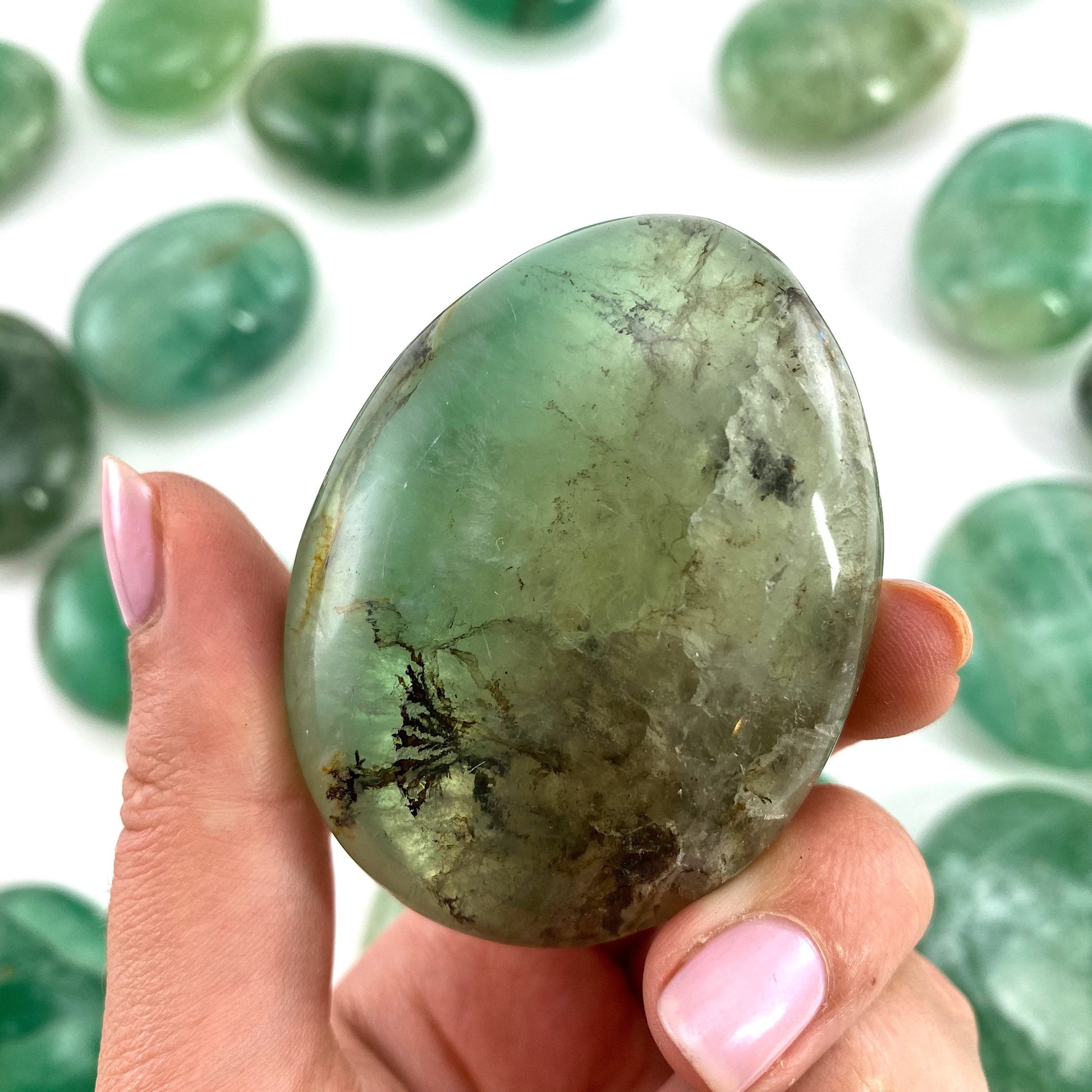 Green Fluorite Palm Stone, green fluorite, fluorite palmstone, palm stone, green fluorite, crystals