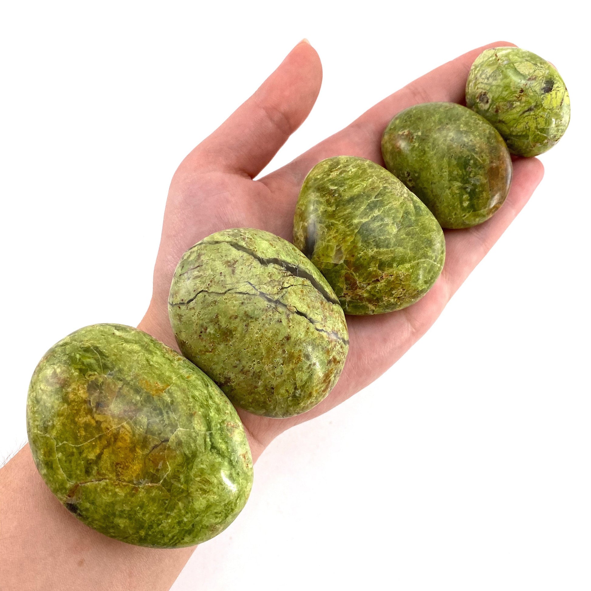 Green Opal Palm Stone, polished green opal, green opal palmstone, green opal pocket stone, chakra palm stone