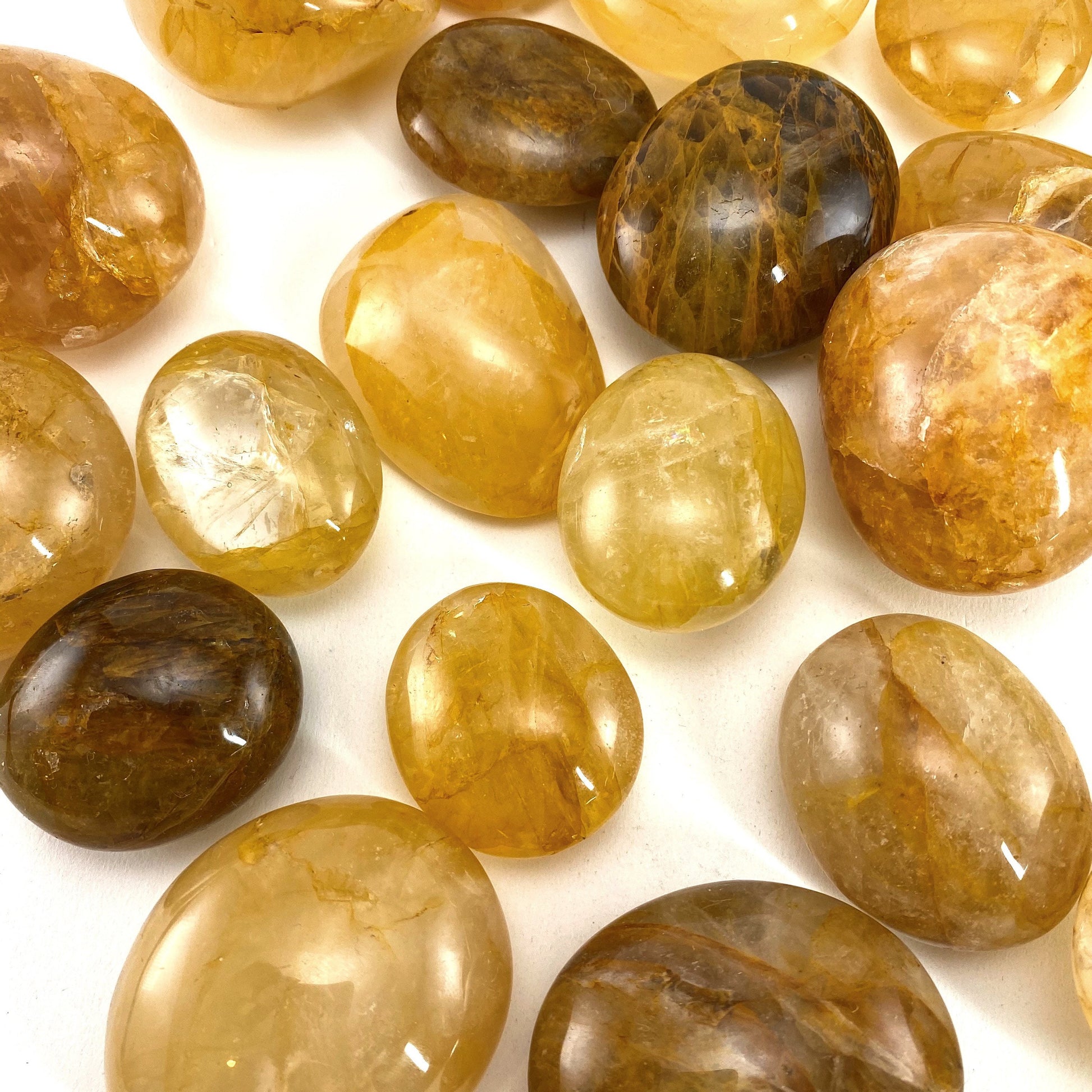 Golden Healer Quartz Palm Stone, golden healer quartz, yellow hematoid quartz palm stone, crystal palm stone, chakra palm stone