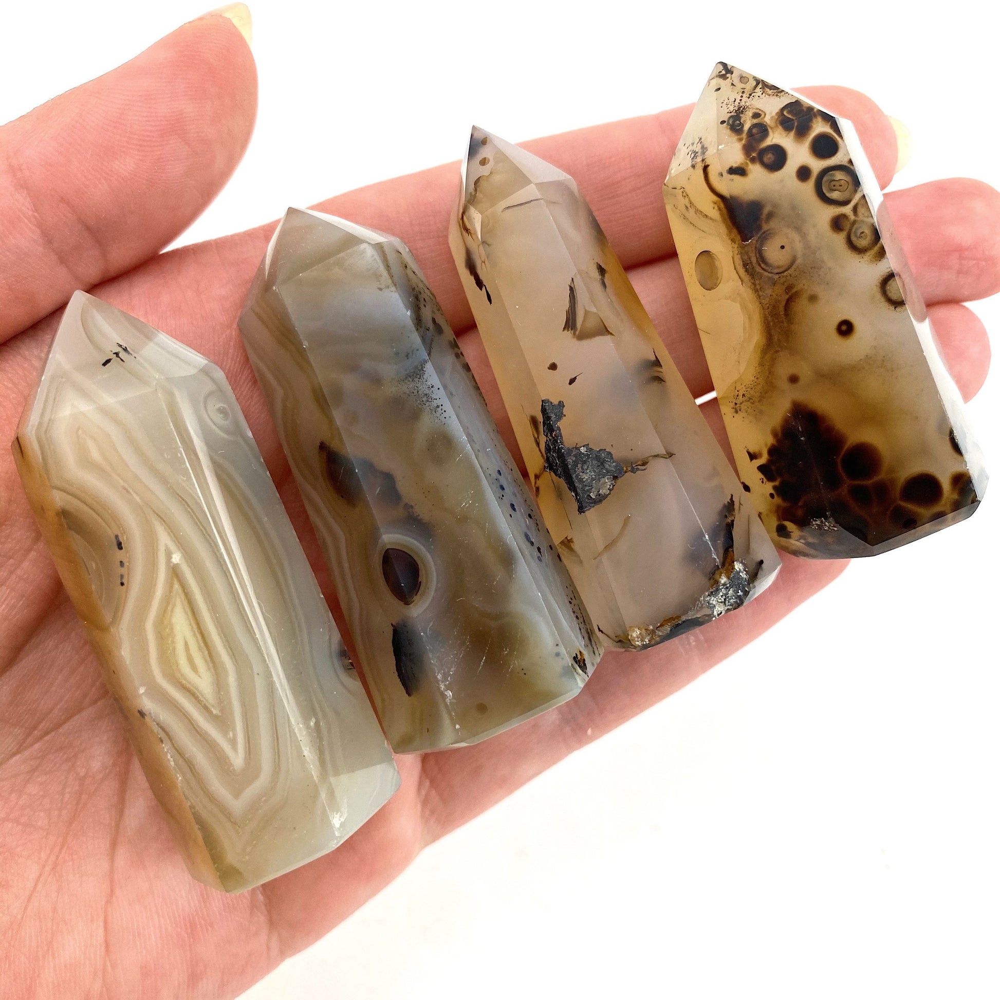 Dendritic Agate Point, polished agate point, agate mini tower, crystal point, agate crystal, dendritic agate