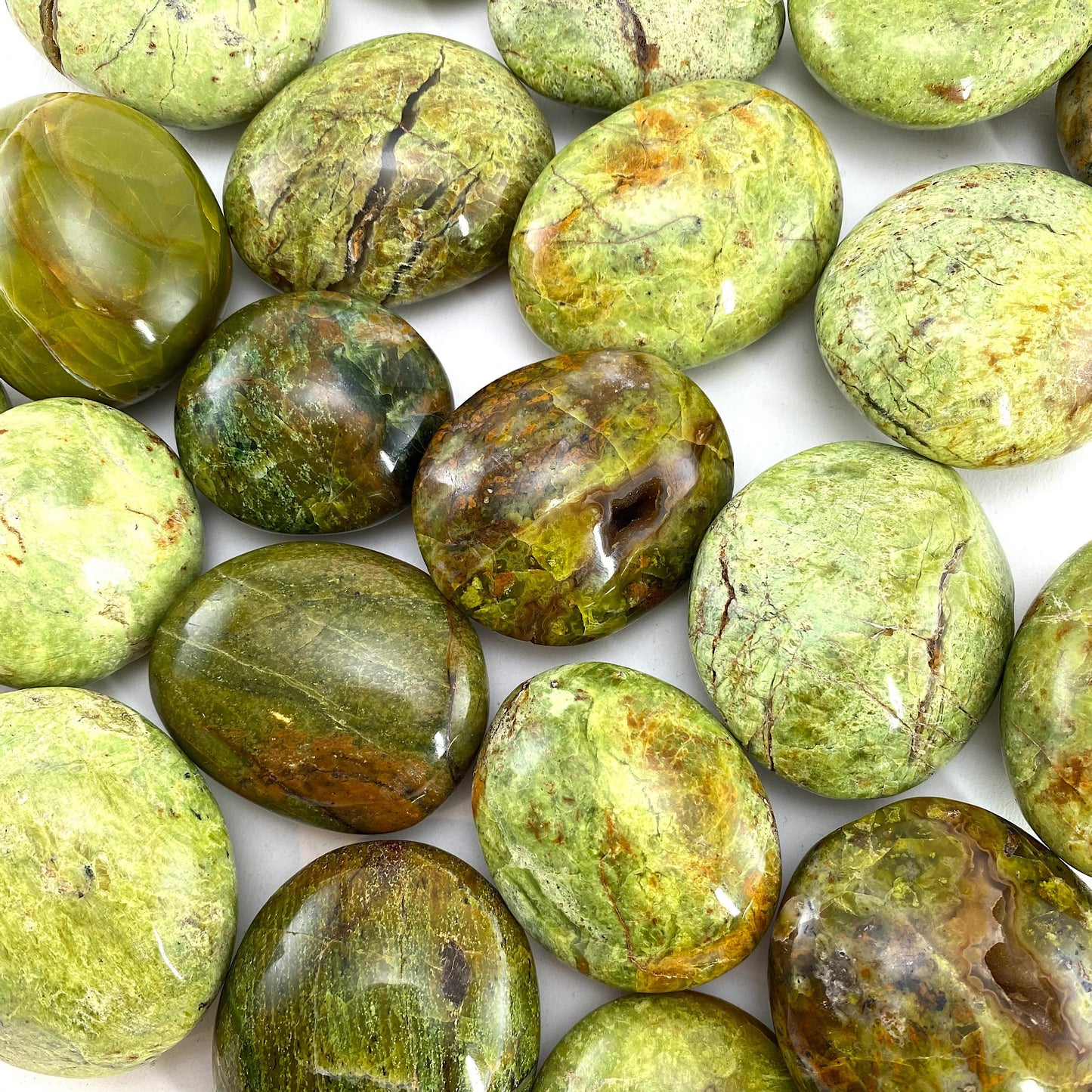 Green Opal Palm Stone, polished green opal, green opal palmstone, green opal pocket stone, chakra palm stone