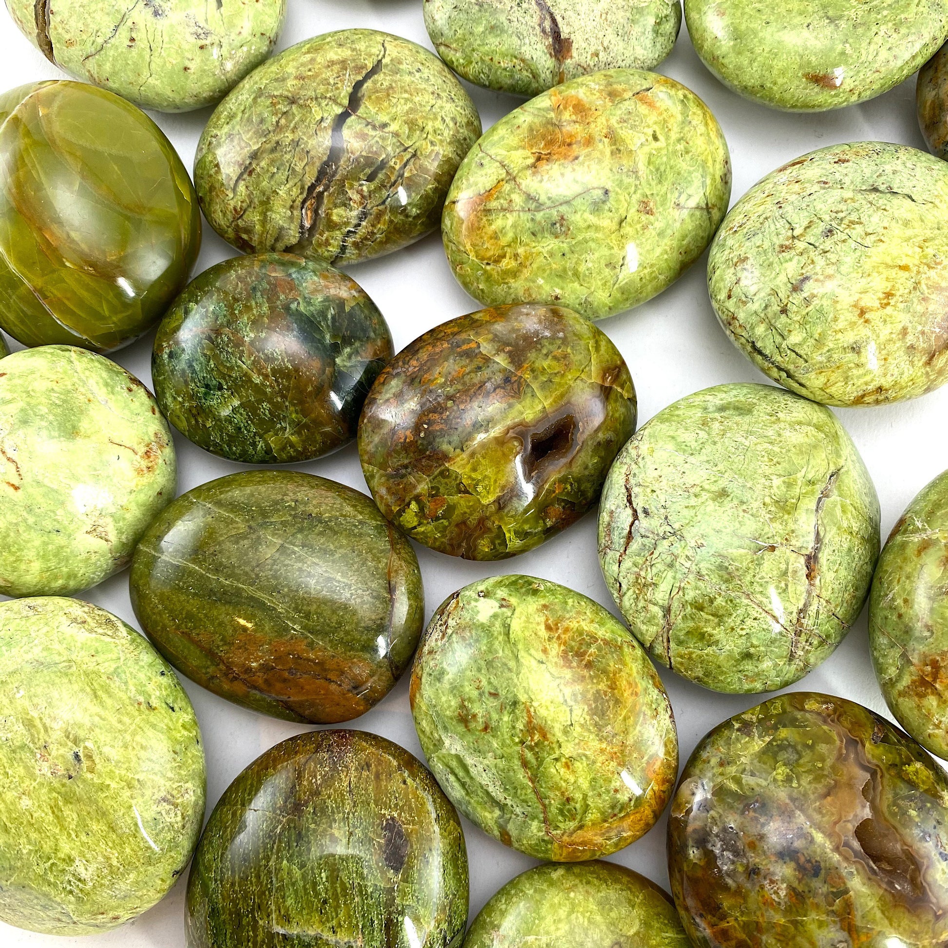 Green Opal Palm Stone, polished green opal, green opal palmstone, green opal pocket stone, chakra palm stone