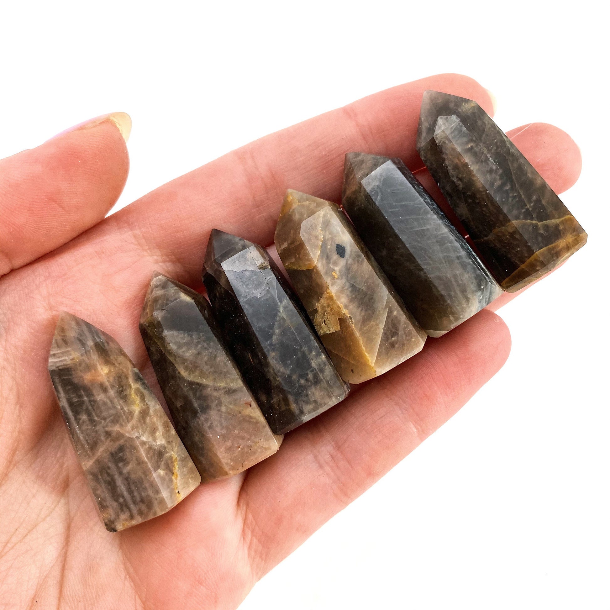 Grey Moonstone Point, grey moonstone tower, crystal point, grey moonstone crystal, grey moonstone