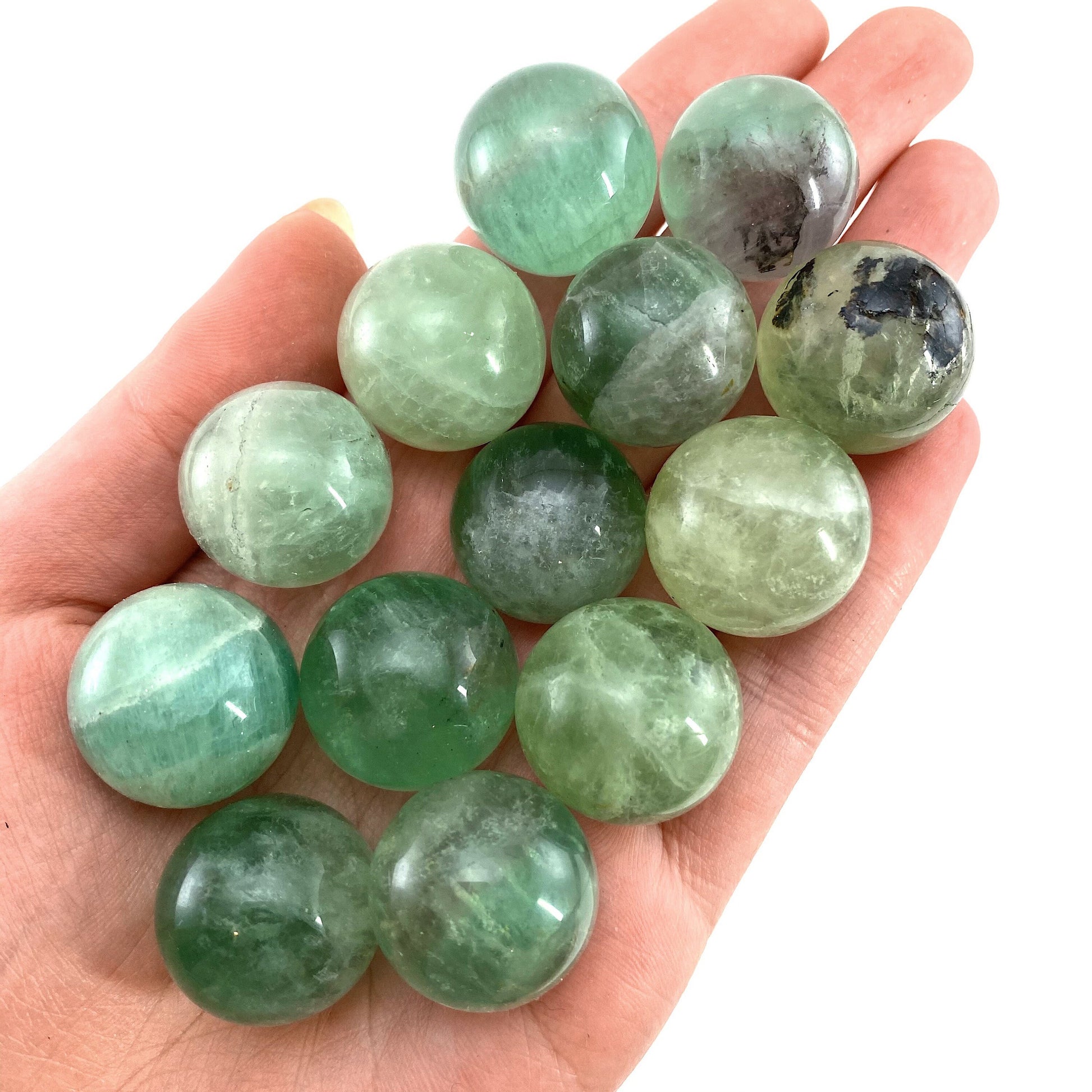 Green Fluorite Sphere, crystal ball, green fluorite sphere, fluorite palm stone, crystal sphere