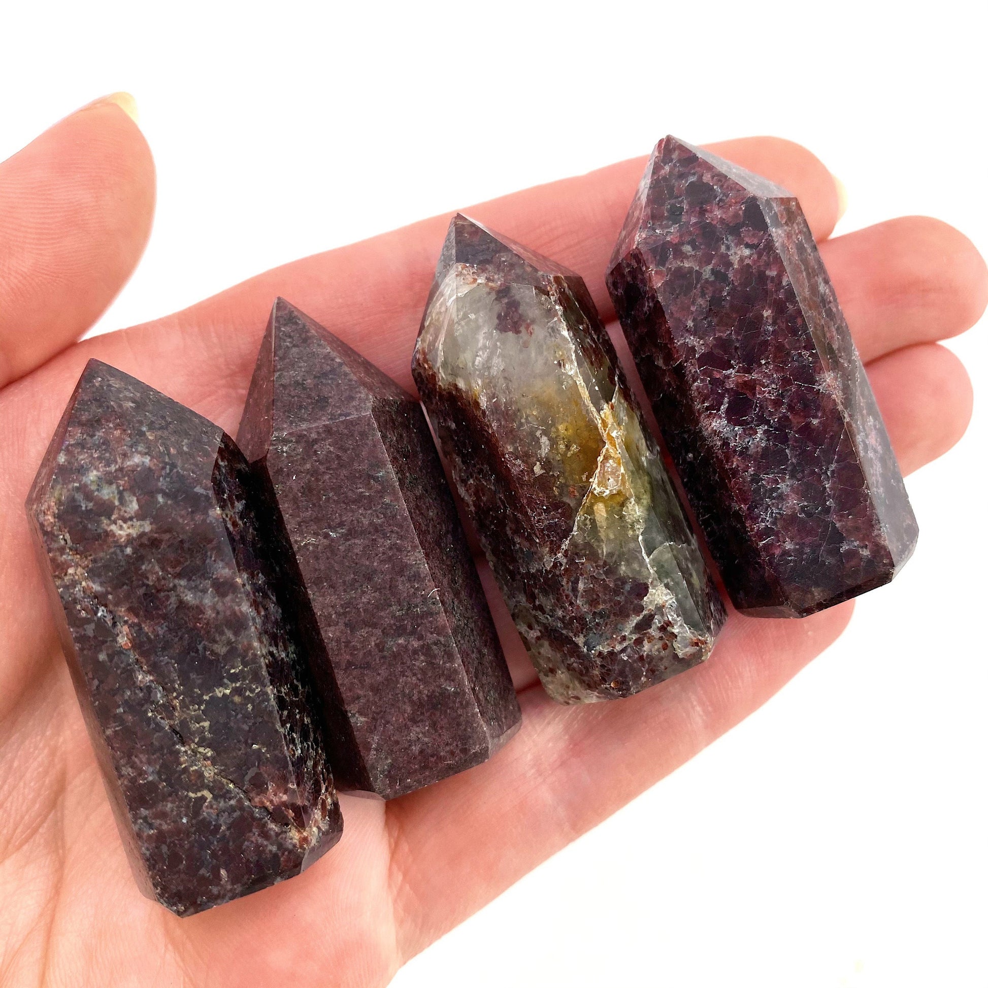 Red Garnet Point, red garnet mini tower, crystal point, garnet crystal, red garnet