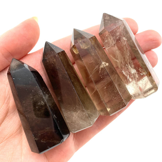 Smoky Quartz Point, smoky quartz tower, crystal point, smoky quartz crystal, smoky quartz