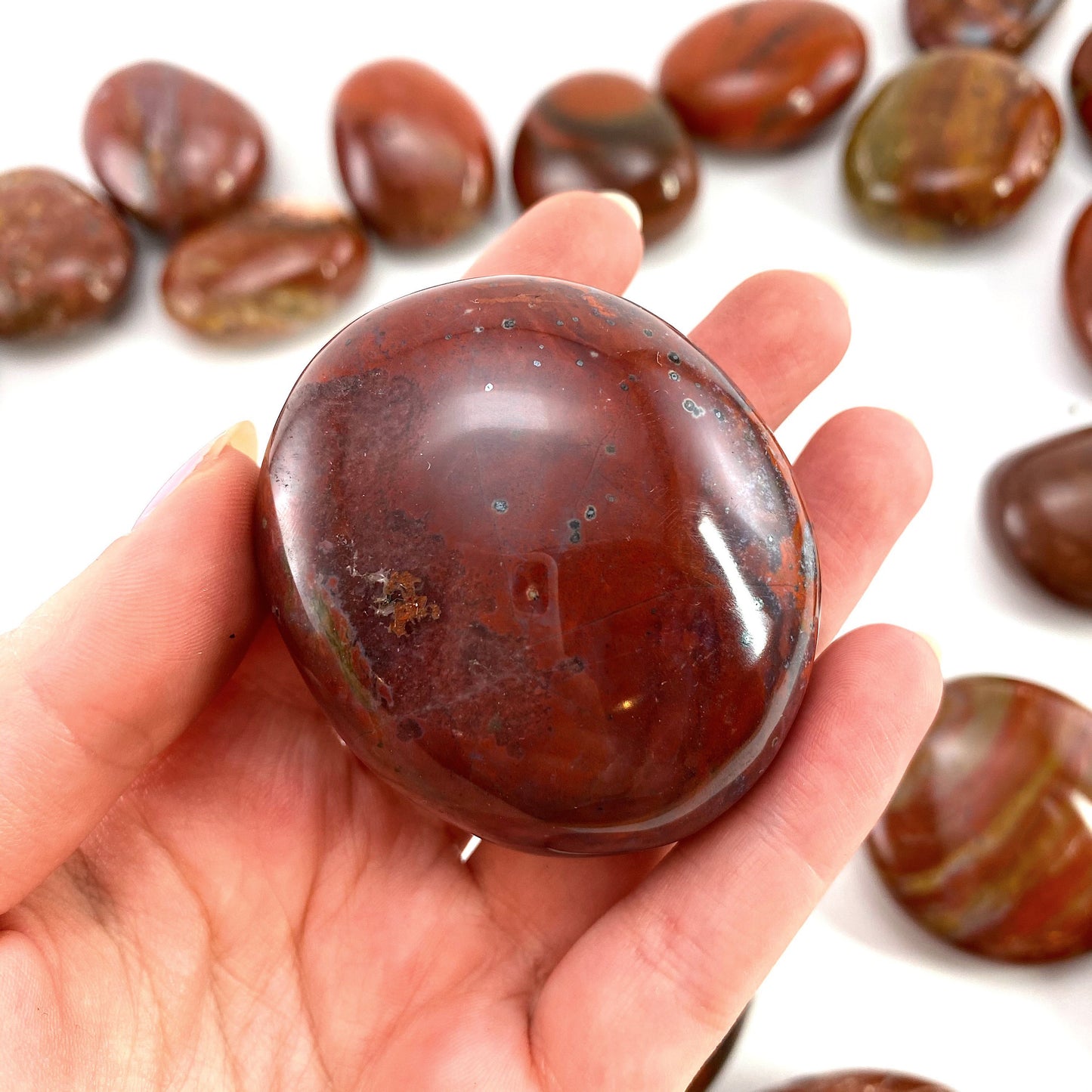 Red Jasper Palm stone, red jasper, pocket stone, palm stone, polished red jasper