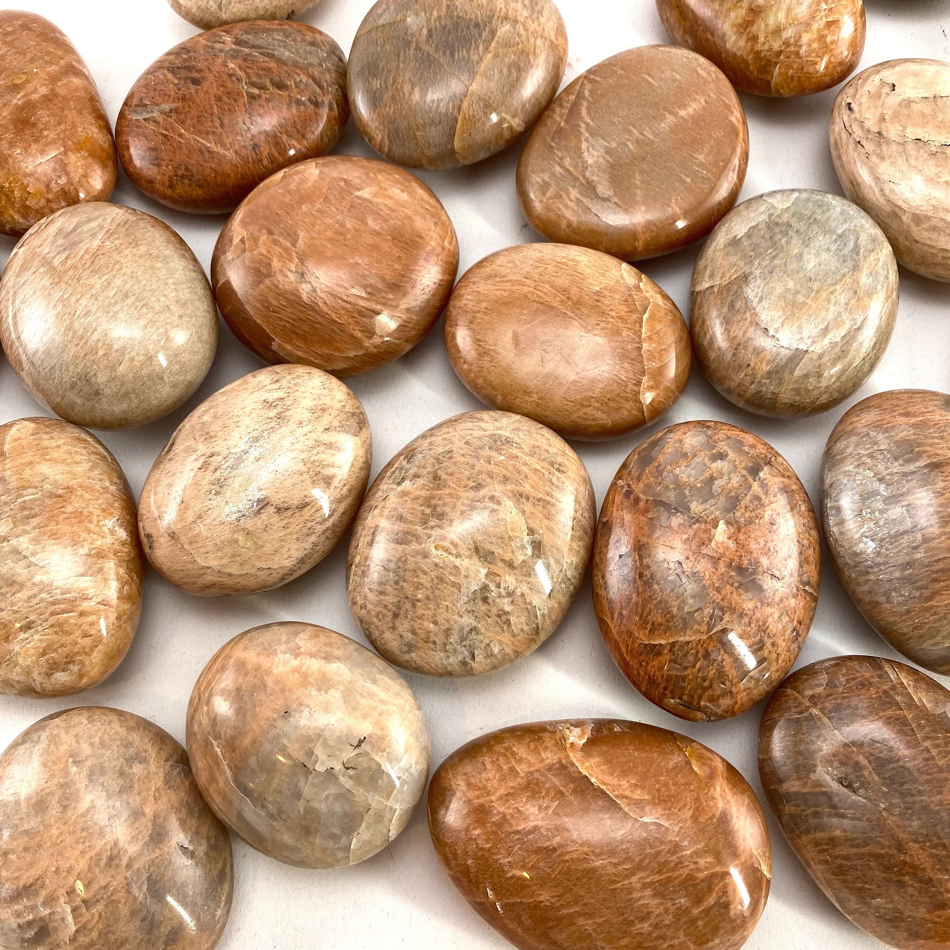 Peach Moonstone Palm stone, peach moonstone palmstone, pocket stone, worry stone, peach moonstone