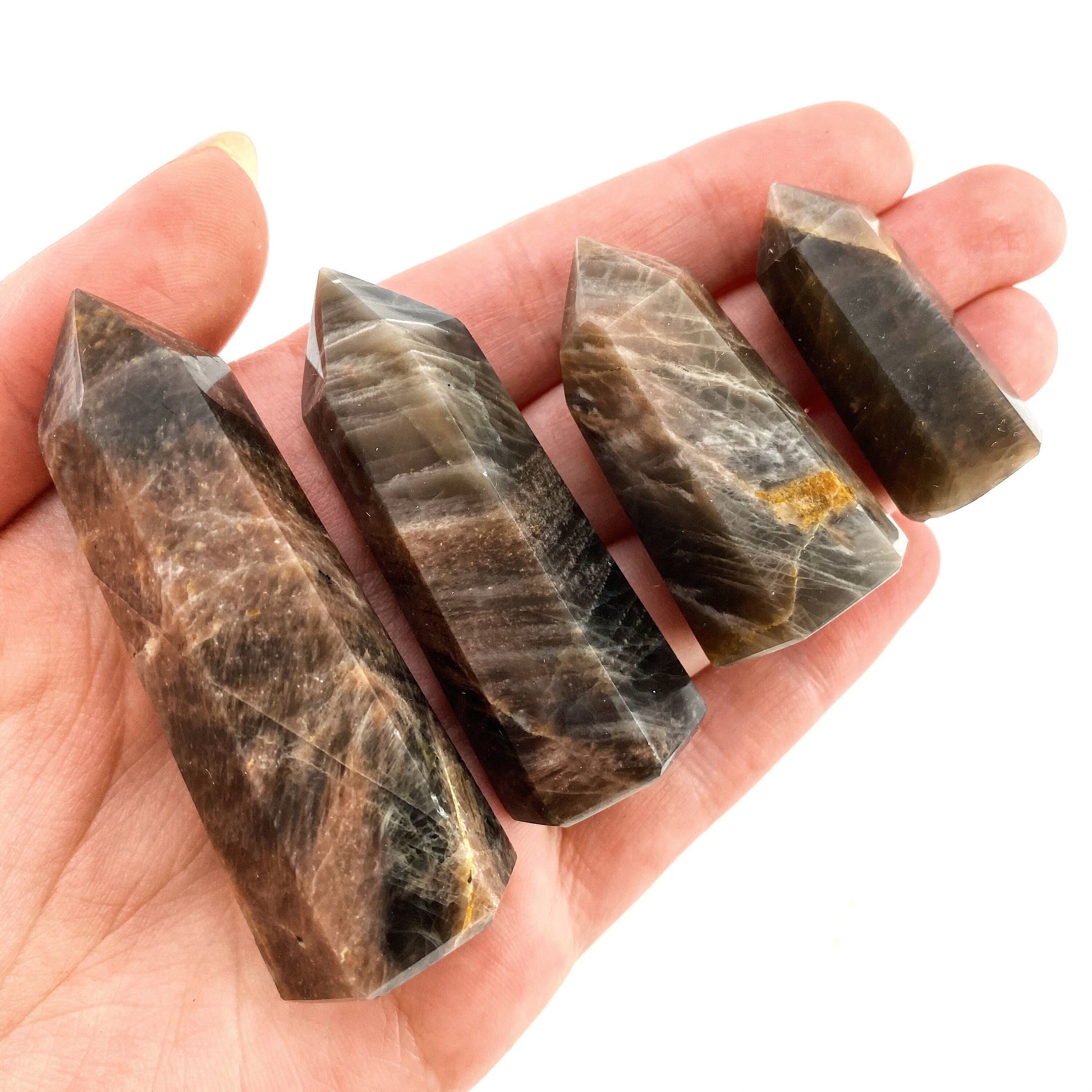 Grey Moonstone Point, grey moonstone tower, crystal point, grey moonstone crystal, grey moonstone