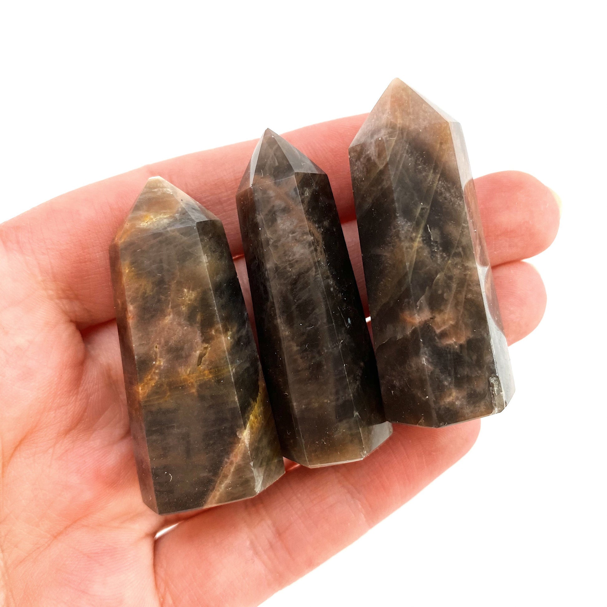 Grey Moonstone Point, grey moonstone tower, crystal point, grey moonstone crystal, grey moonstone