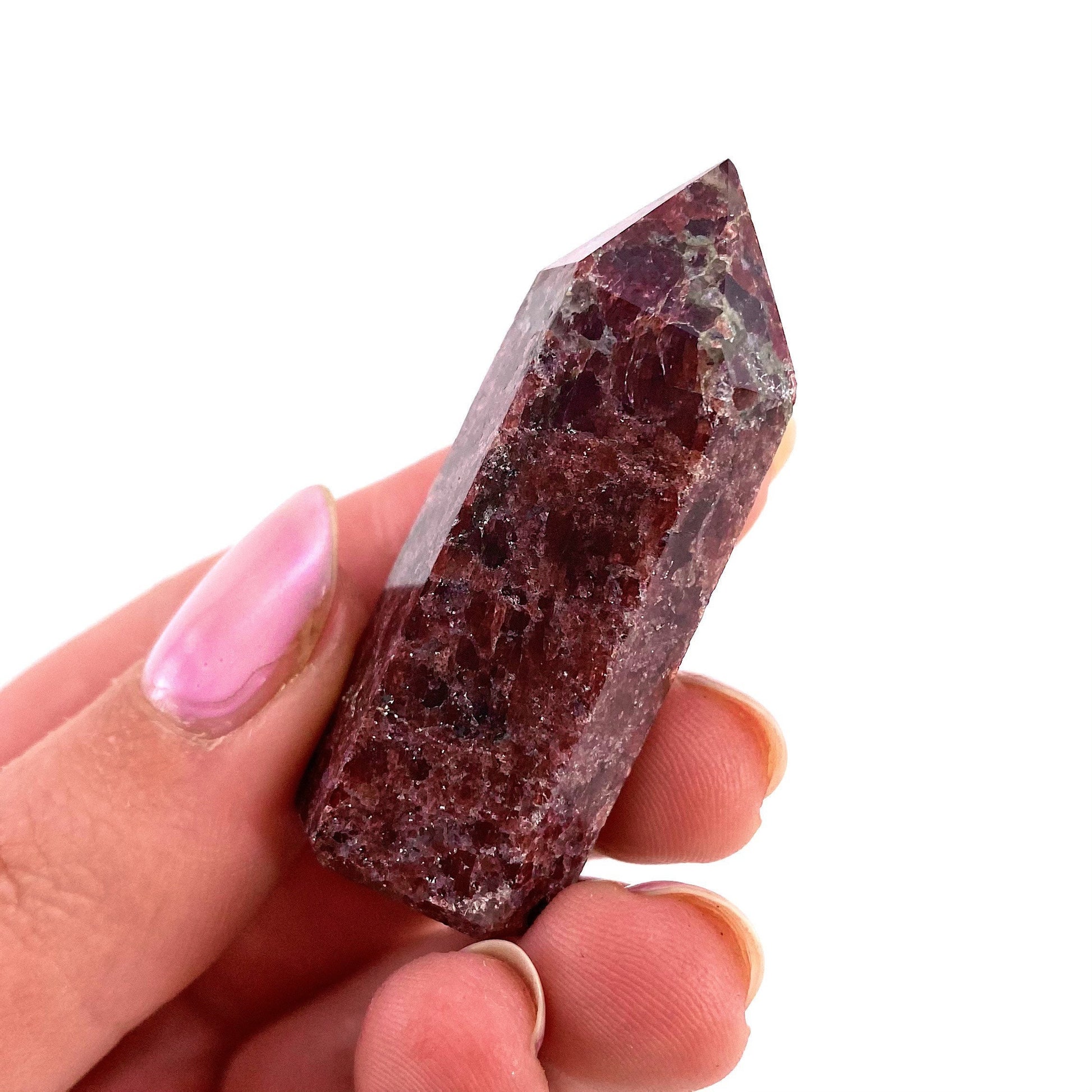 Red Garnet Point, red garnet mini tower, crystal point, garnet crystal, red garnet