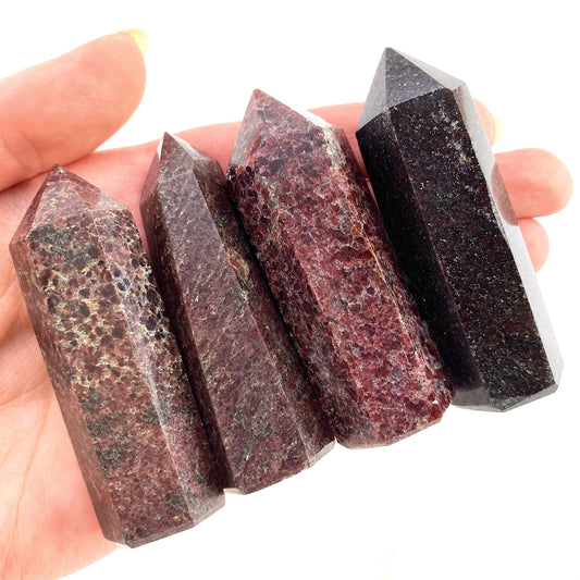 Red Garnet Point, red garnet mini tower, crystal point, garnet crystal, red garnet