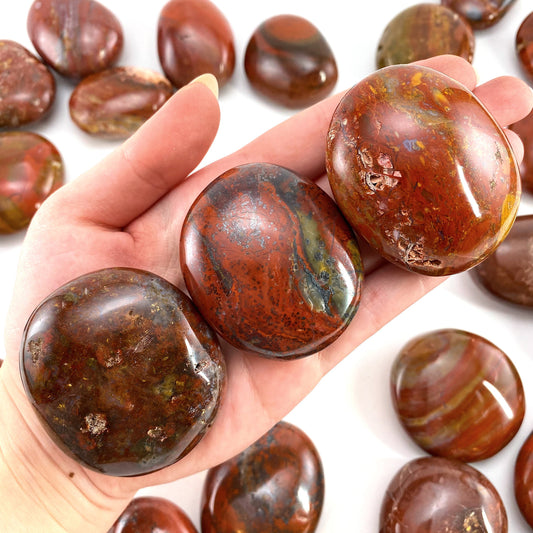 Red Jasper Palm stone, red jasper, pocket stone, palm stone, polished red jasper