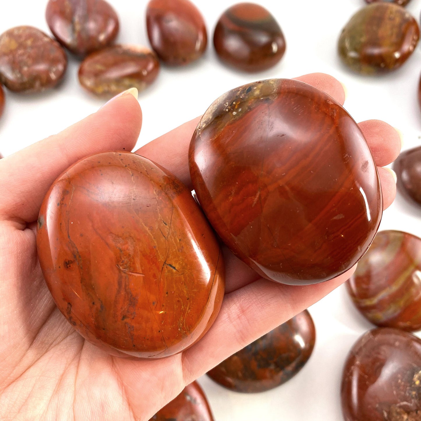 Red Jasper Palm stone, red jasper, pocket stone, palm stone, polished red jasper