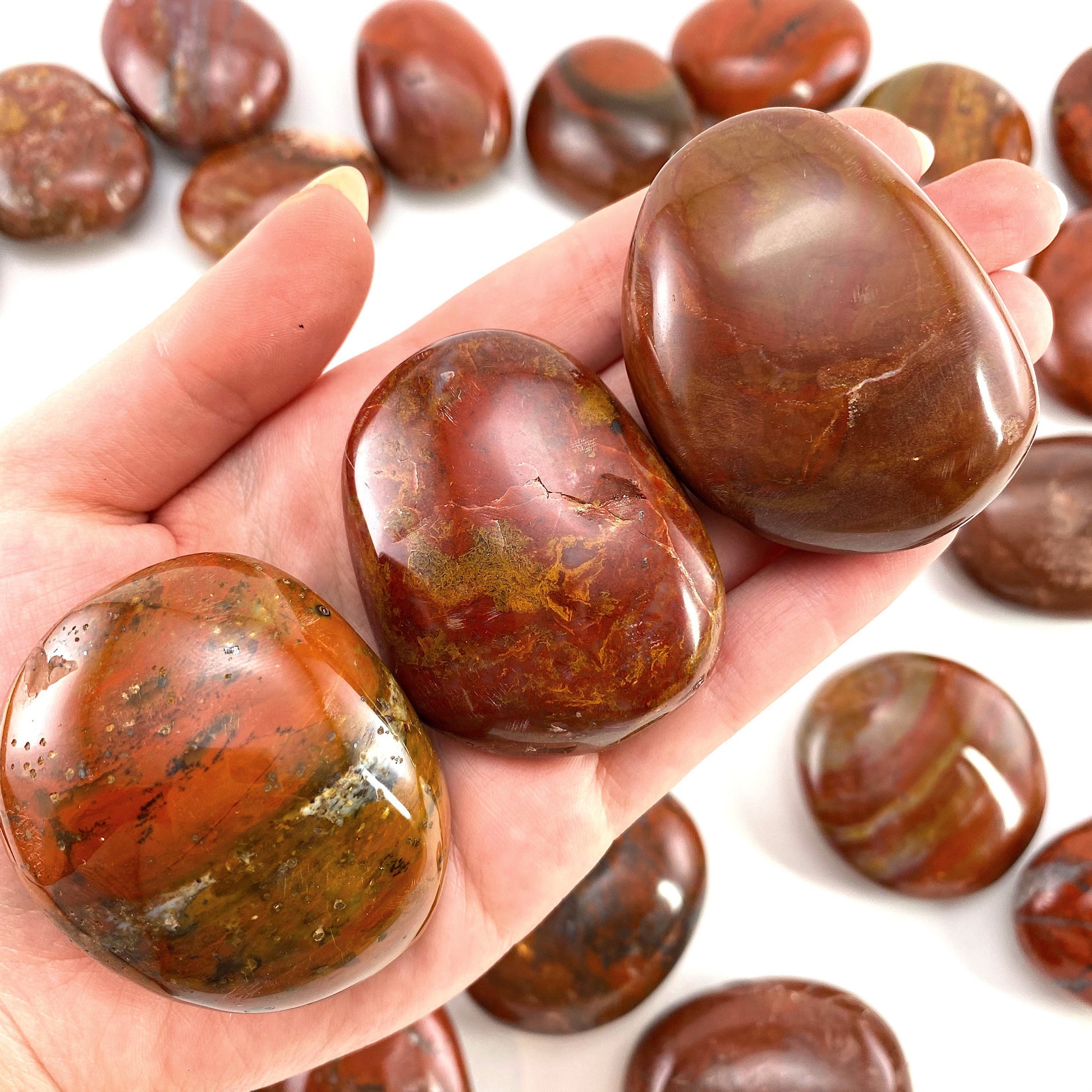 Red Jasper Palm stone, red jasper, pocket stone, palm stone, polished red jasper