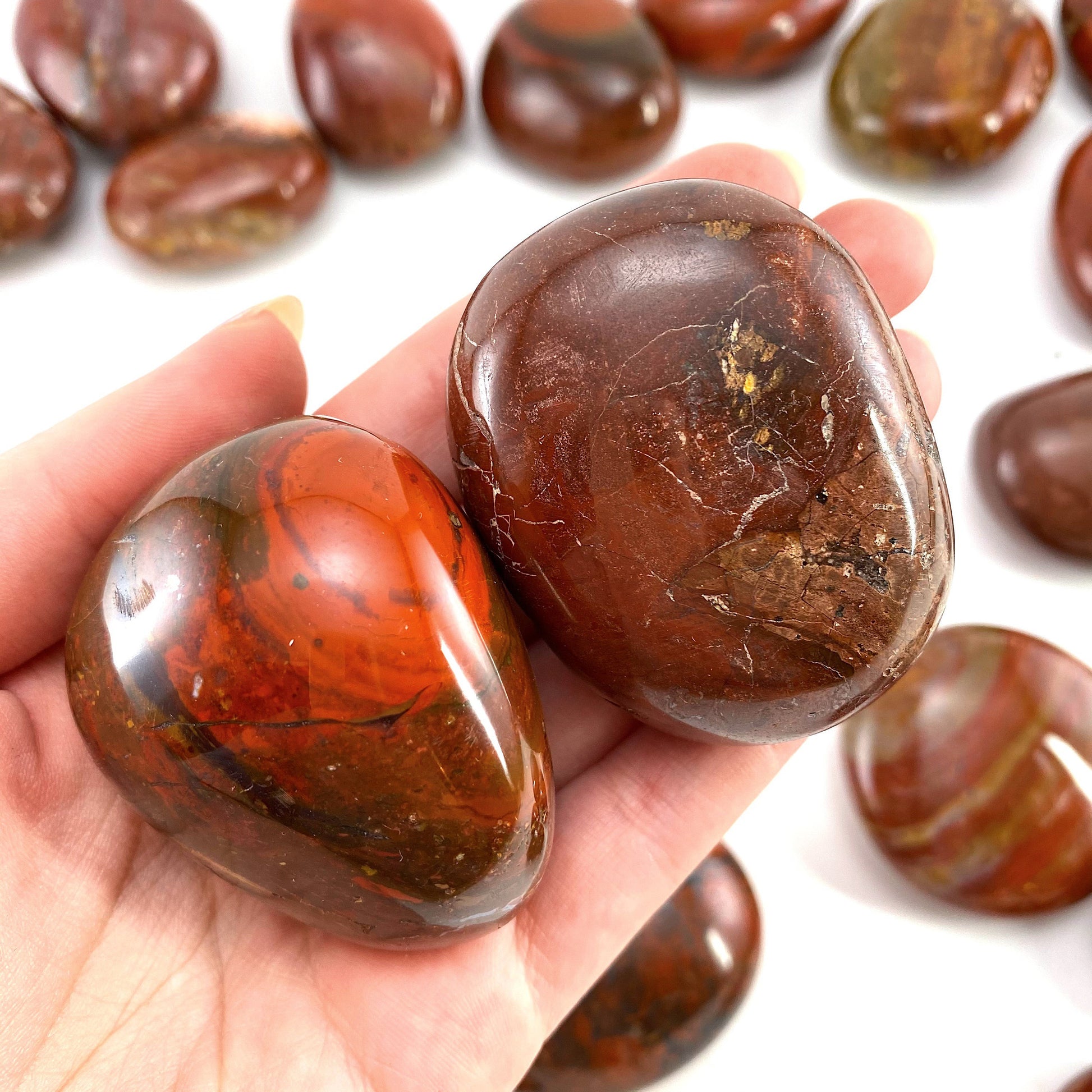 Red Jasper Palm stone, red jasper, pocket stone, palm stone, polished red jasper