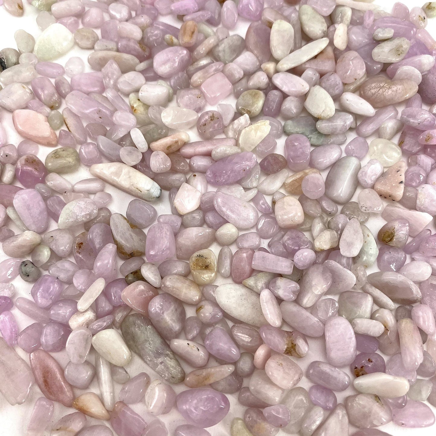 20g of Pink Kunzite, mini tumbled stones, tumbled crystal, tumbled kunzite, pink kunzite